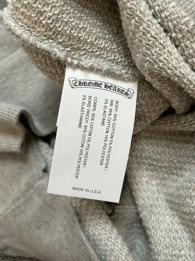 Chrome Hearts CHROME HEARTS Size S Grey flocking sweater three-letter flo Size US S / EU 44-46 / 1 - 7 Thumbnail