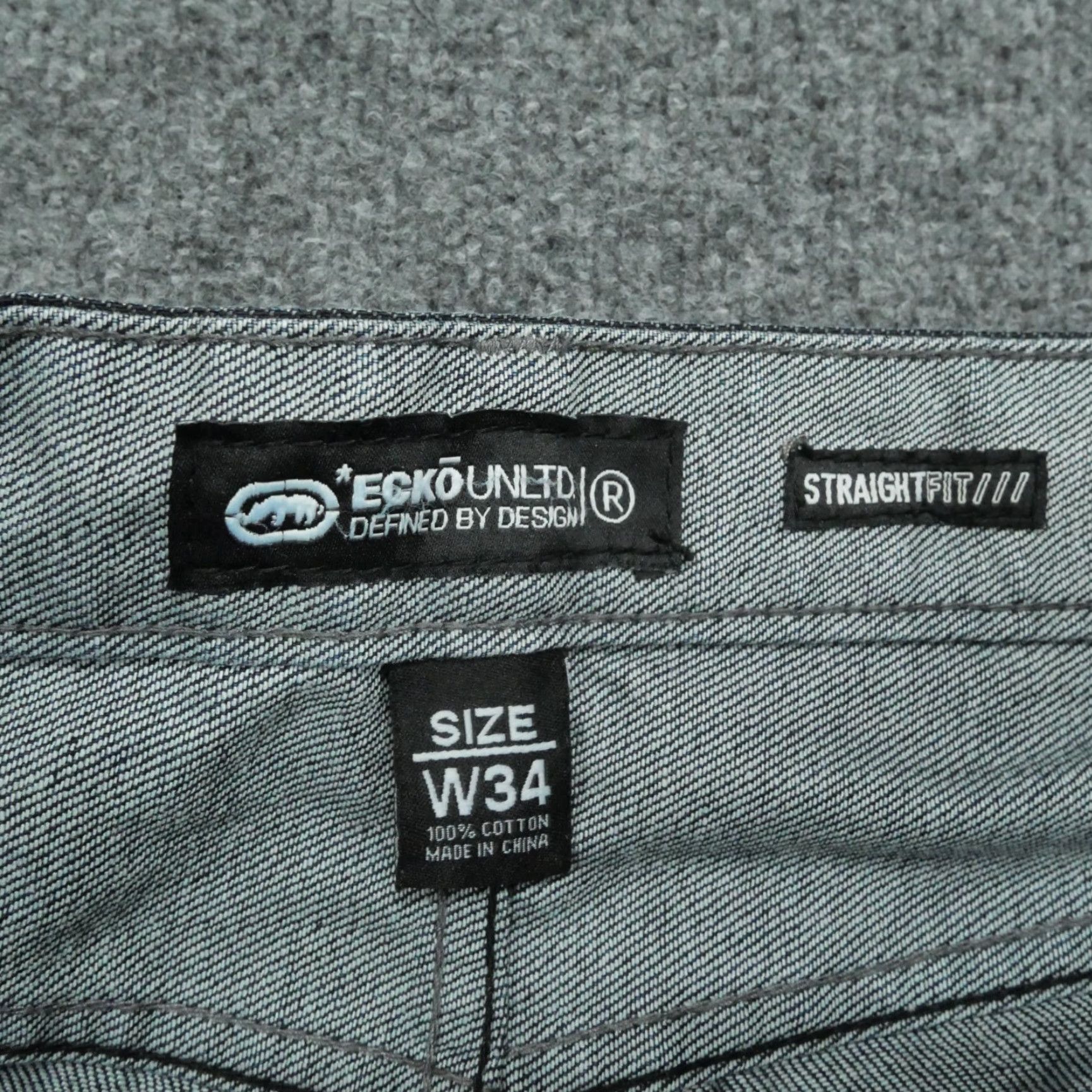 Ecko Unltd. VINTAGE Ecko Unltd. Jeans Men 34 34x32 Blue Dark Wash Straight Leg 5-Pocket Denim Cotton Zip Size US 34 / EU 50 - 6 Thumbnail