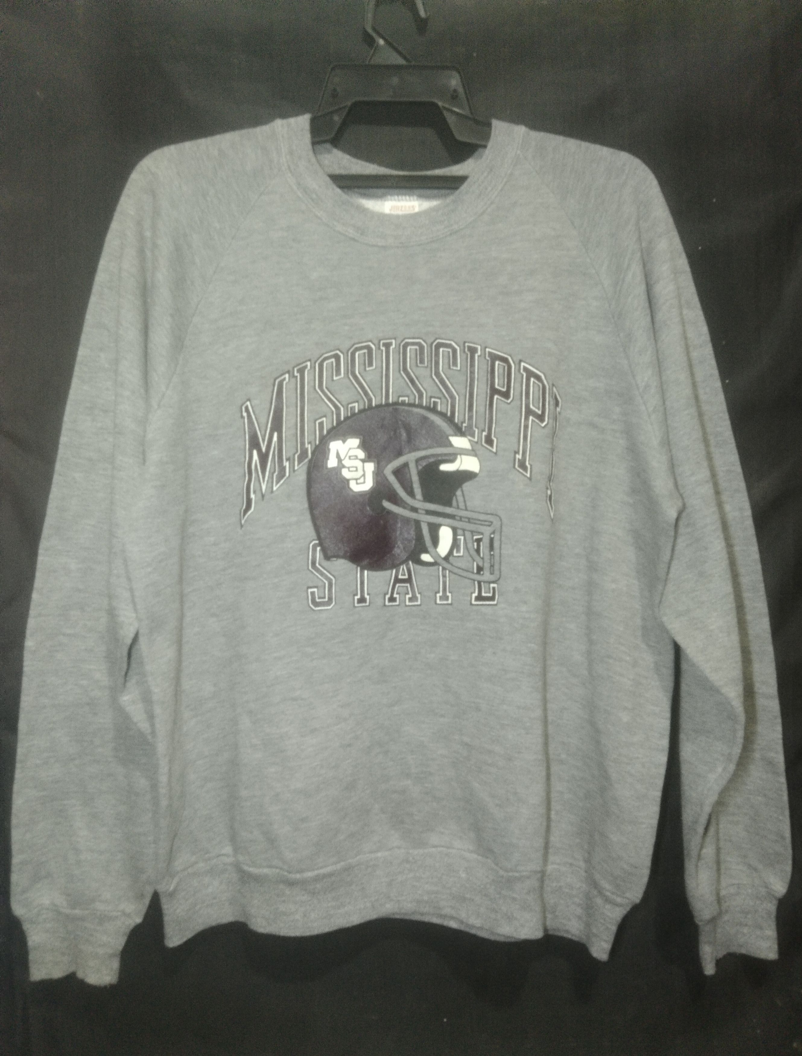 Vintage Vintage Jerzees 80's (13 rayon) MSU American football Size US L / EU 52-54 / 3 - 1 Thumbnail