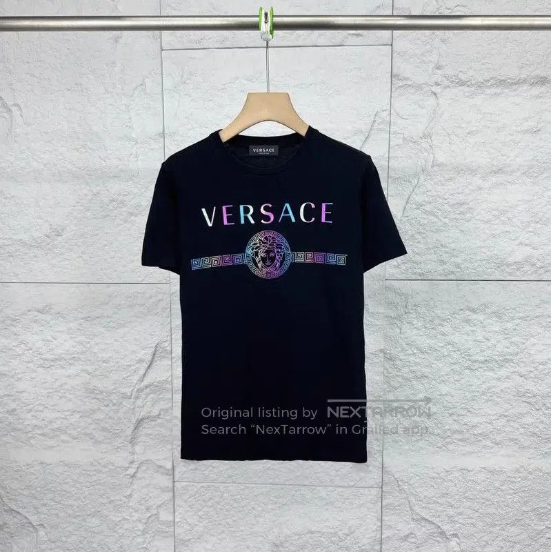 Versace Versace Black Cotton Women's T-Shirt . Size XXS / US 00 / IT 34 - 1 Thumbnail