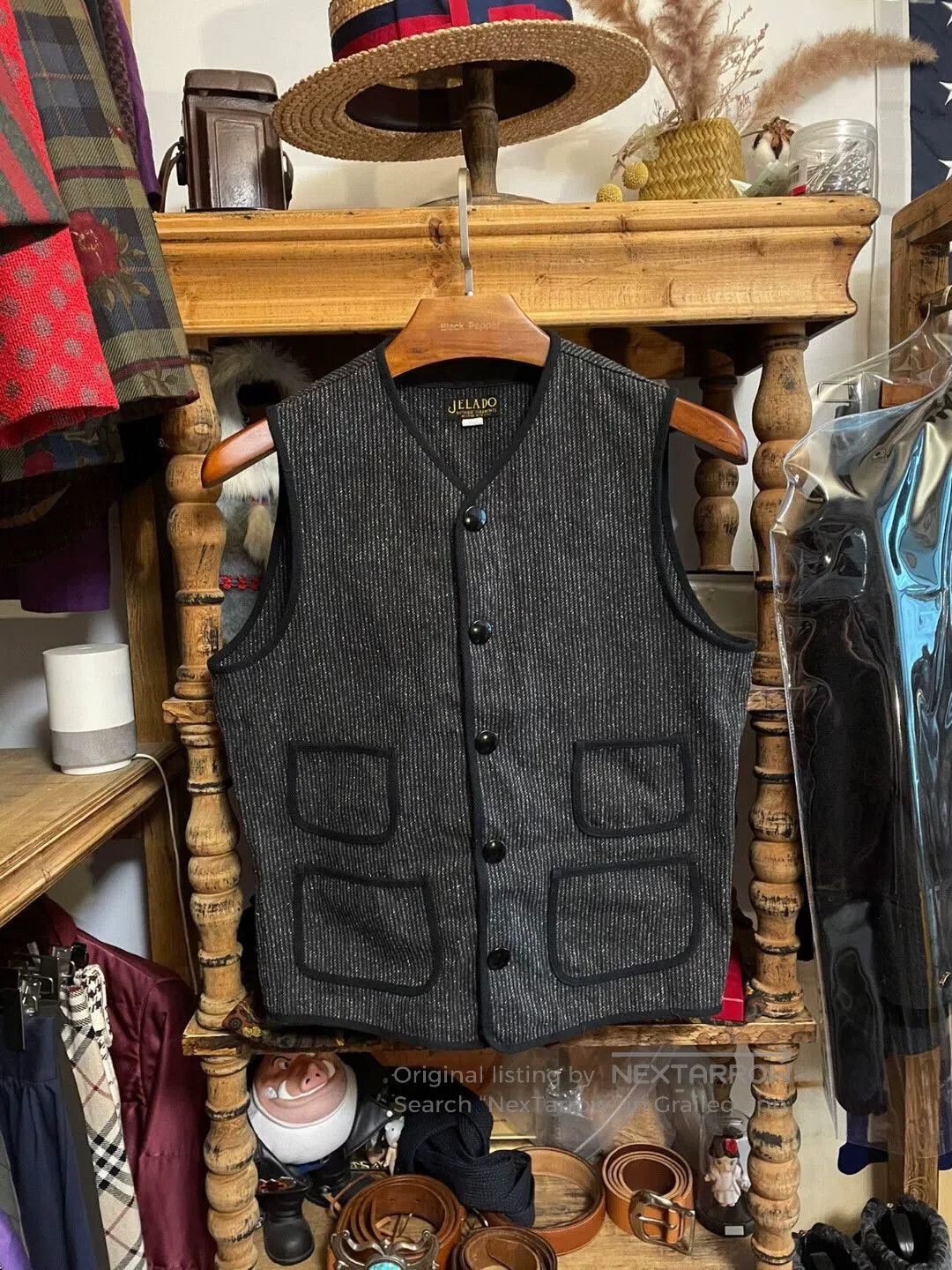 Jelado stylish gray BBJ vest with pockets. Size US M / EU 48-50 / 2 - 1 Thumbnail