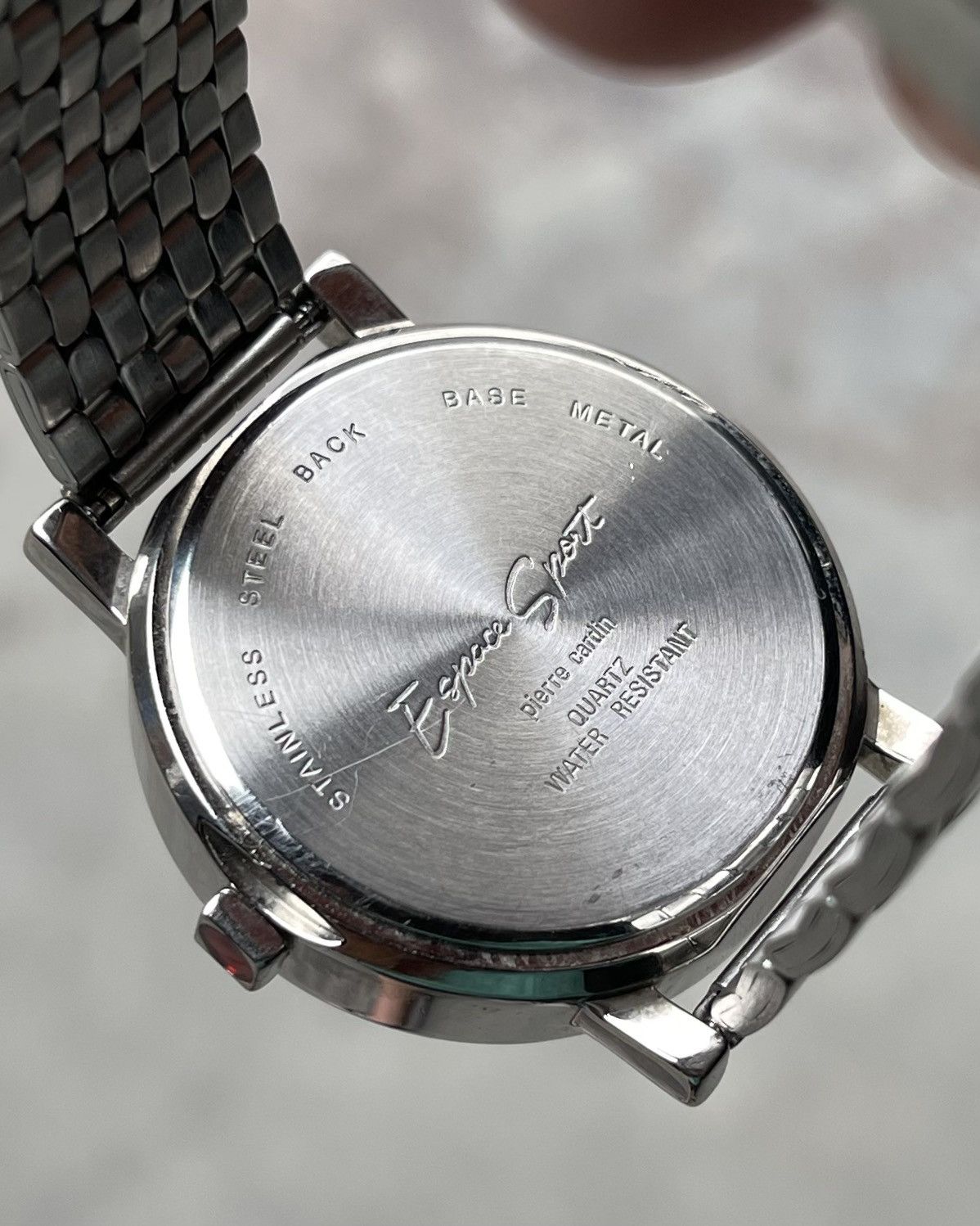 Designer × Pierre Cardin × Vintage 𝐕𝐢𝐧𝐭𝐚𝐠𝐞 𝐁𝐚𝐮𝐡𝐚𝐮𝐬 𝐩𝐢𝐞𝐫𝐫𝐞 𝐜𝐚𝐫𝐝𝐢𝐧 𝐄𝐬𝐩𝐚𝐜𝐞 𝐒𝐩𝐨𝐫𝐭 𝐐𝐮𝐚𝐫𝐭𝐳 𝐖𝐚𝐭𝐜𝐡 Size 38 - 9 Thumbnail