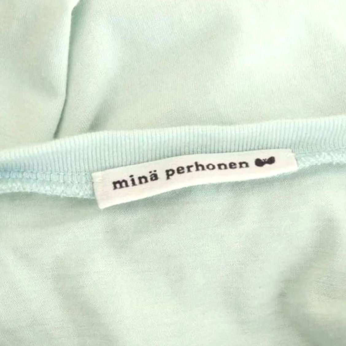 mina perhonen Top Long Sleeve Wool Mint Green Size 38 Women