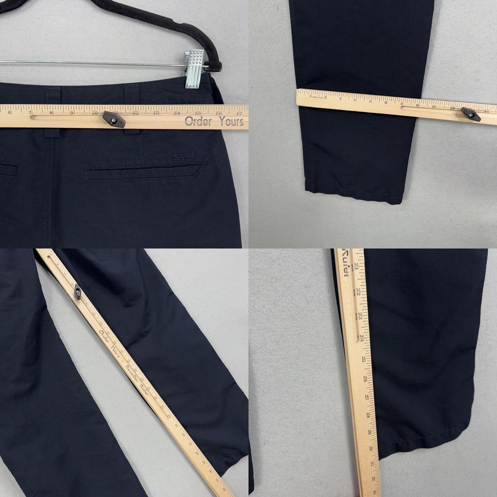 Vintage 5.11 Tactical Pants Womens 6 Blue Twill Straight Leg Workwear Cargo Pockets Womens, Regular Fit, Casual, Fall, 30 in Inseam Size 28" / US 6 / IT 42 - 8 Thumbnail
