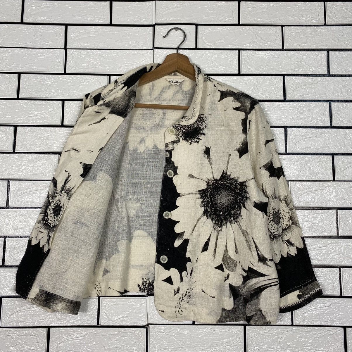 Japanese Brand 📌Cropped Button Jacket R.Lapin Flower Issey Miyake Size M / US 6-8 / IT 42-44 - 12 Thumbnail