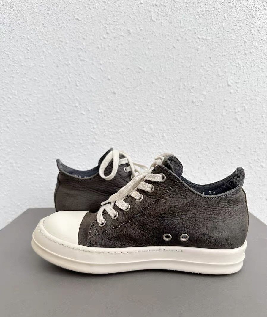 Rick Owens Rick Owens Low Elephant Grey Pebbled Leather Size US 6 / IT 36 - 5 Thumbnail