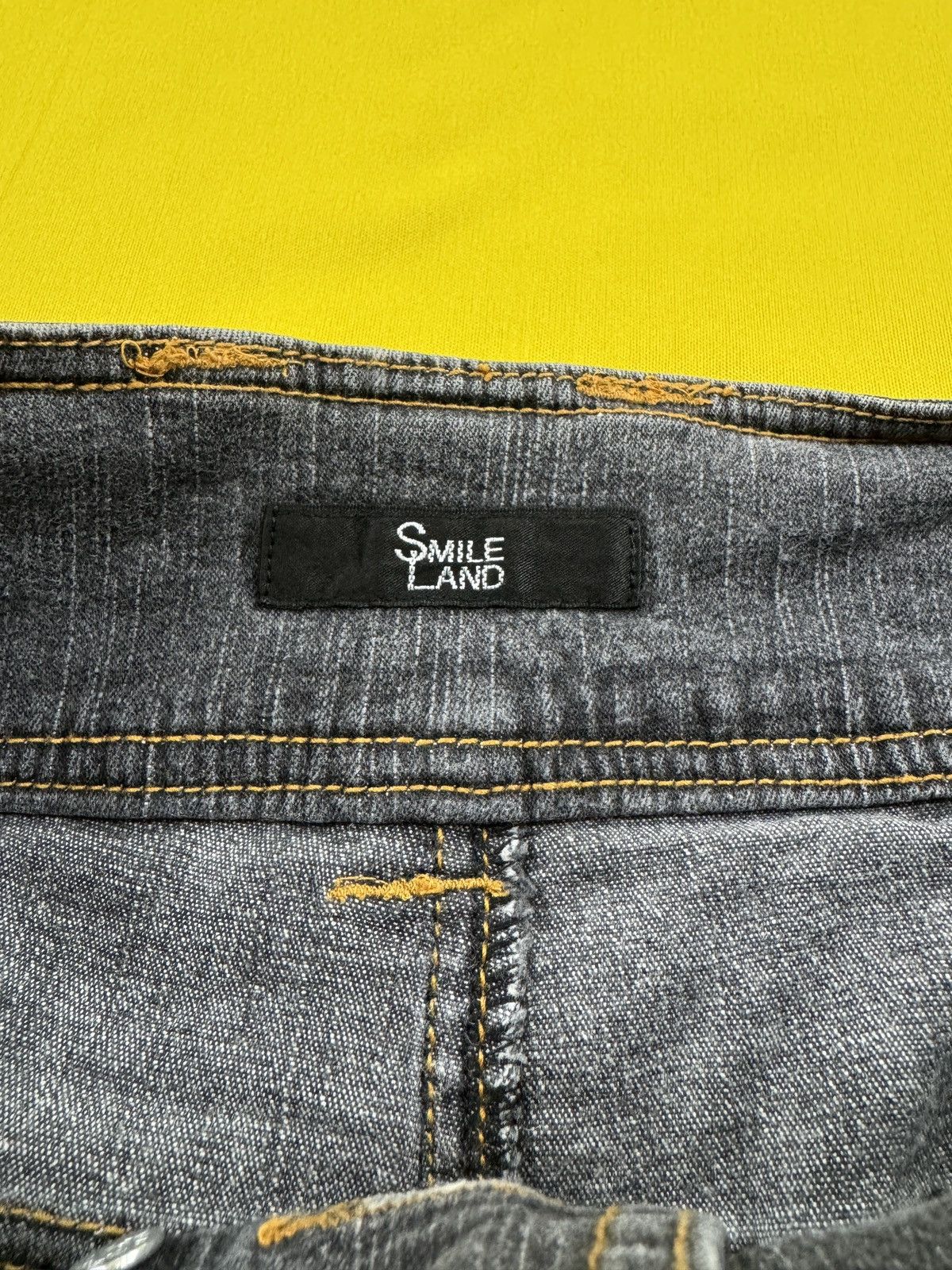 Japanese Brand Smile land X tornado mart style spiral flare jeans Size US 33 - 14 Thumbnail