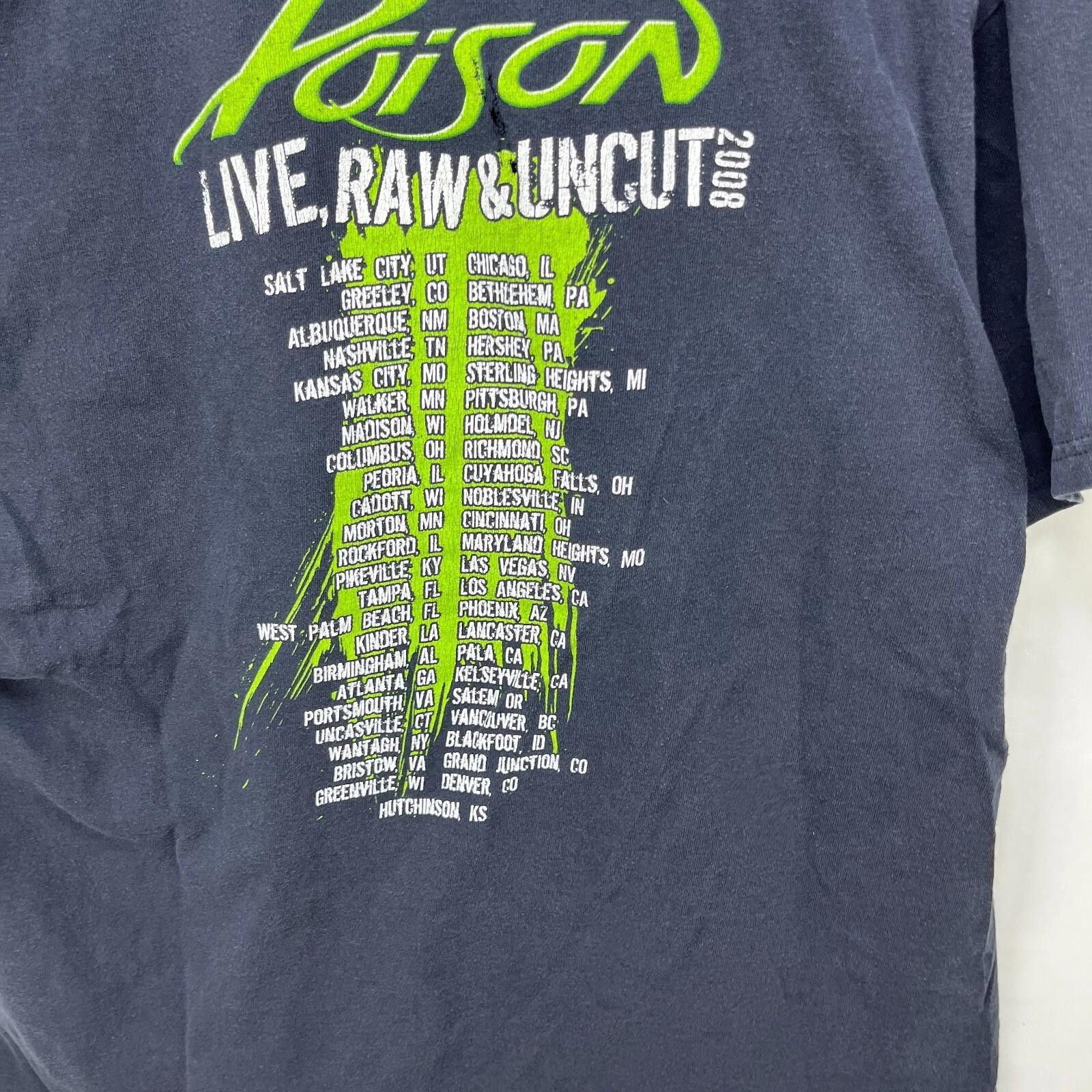 Anvil Vintage Poison Band T Shirt Y2K Tour Live Raw Uncut XL Size US XL / EU 56 / 4 - 6 Thumbnail