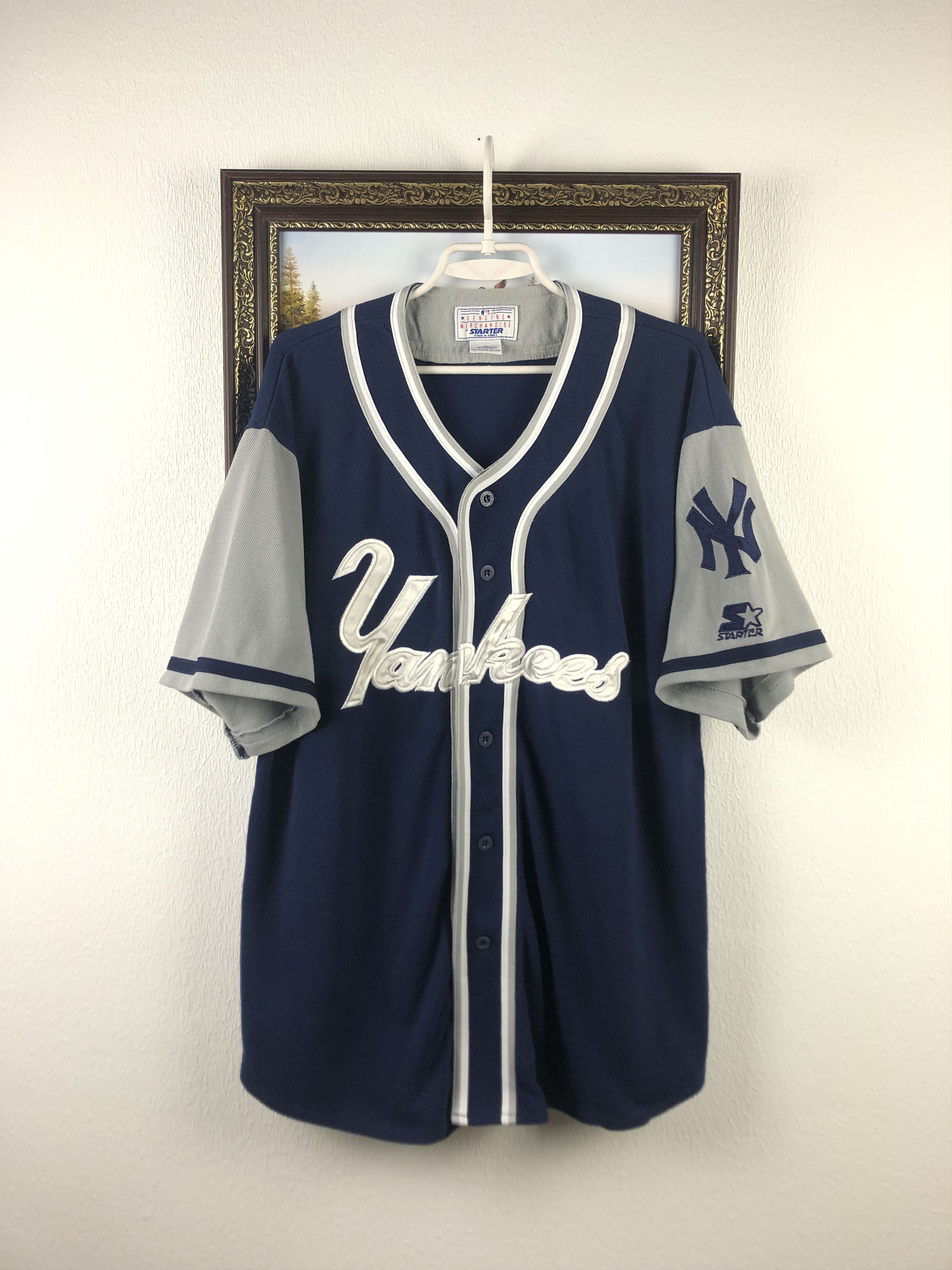 Vintage New York Yankees MLB Starter Jersey Shirt Baseball