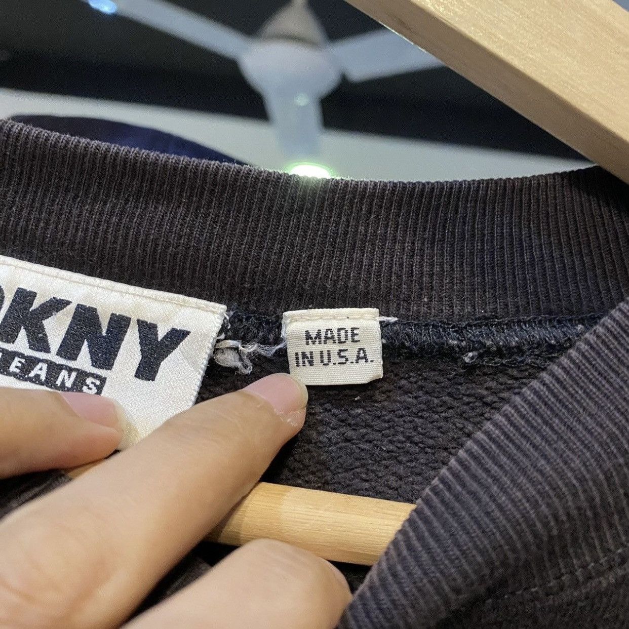 DKNY DKNY Jeans Big Logo Faded Style Sweatshirt Size US L / EU 52-54 / 3 - 12 Thumbnail