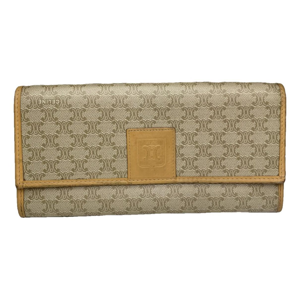 Celine Triomphe Vintage Beige Leather Wallet Size ONE SIZE - 1 Thumbnail