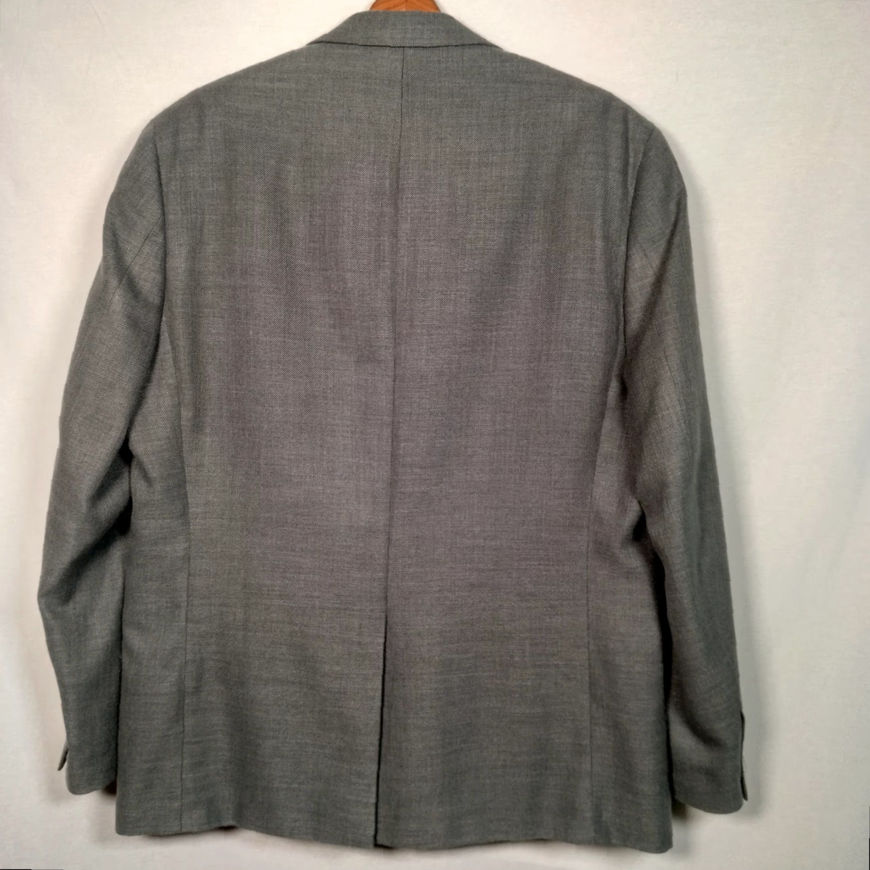 Ralph Lauren Lauren Ralph Lauren Blazer Men 42 R Gray Woven Poly Rayon Linen Blend Blazer/Coat/Office Wear/Professional Size 42R - 2 Thumbnail