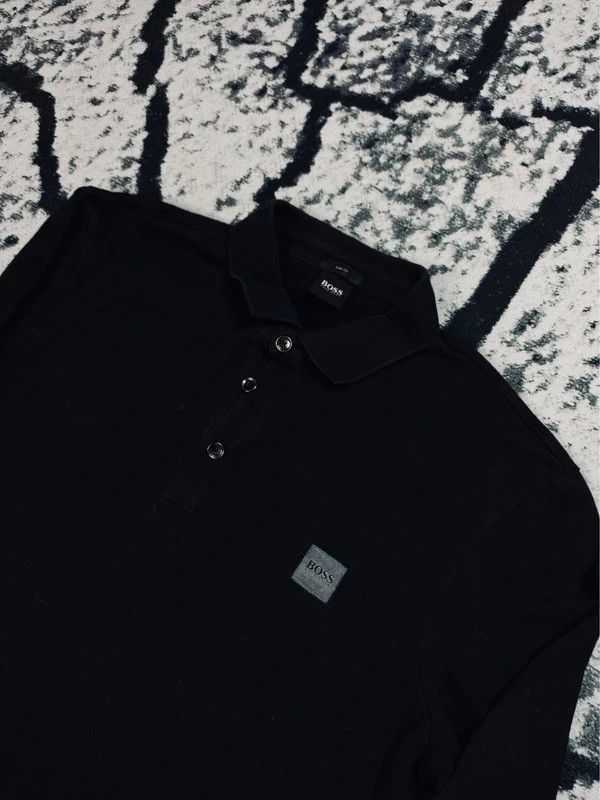 Hugo Boss Hugo Boss longsleeve polo shirt black L logo Size US L / EU 52-54 / 3 - 3 Thumbnail