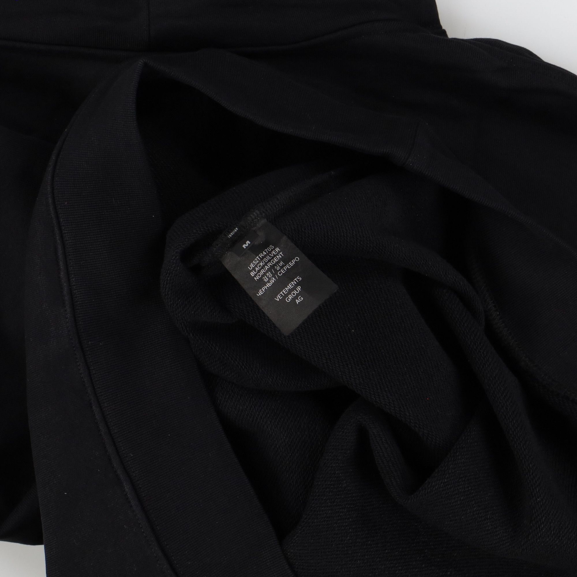 Vetements Black and Silver World Tour Logo Oversized Hoodie Size M / US 6-8 / IT 42-44 - 7 Thumbnail