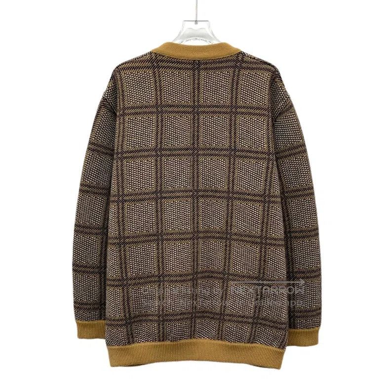 Gucci Gucci Colour block logo jacquard full-print wool V-neck si Size M / US 6-8 / IT 42-44 - 4 Thumbnail