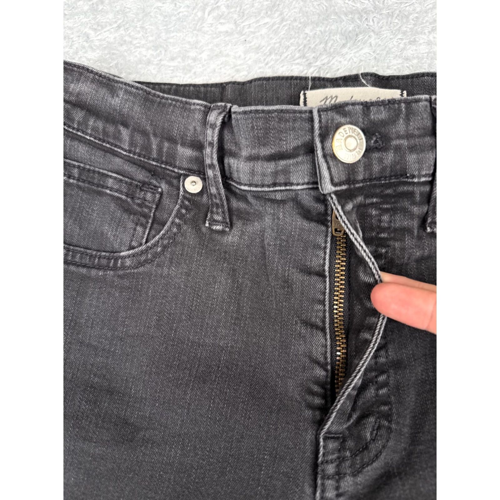 Madewell Madewell Jeans Women Skinny Denim 27 Black 9" High Riser 26x28 Cotton Blend Logo Pocket Size 27" / US 4 / IT 40 - 5 Thumbnail