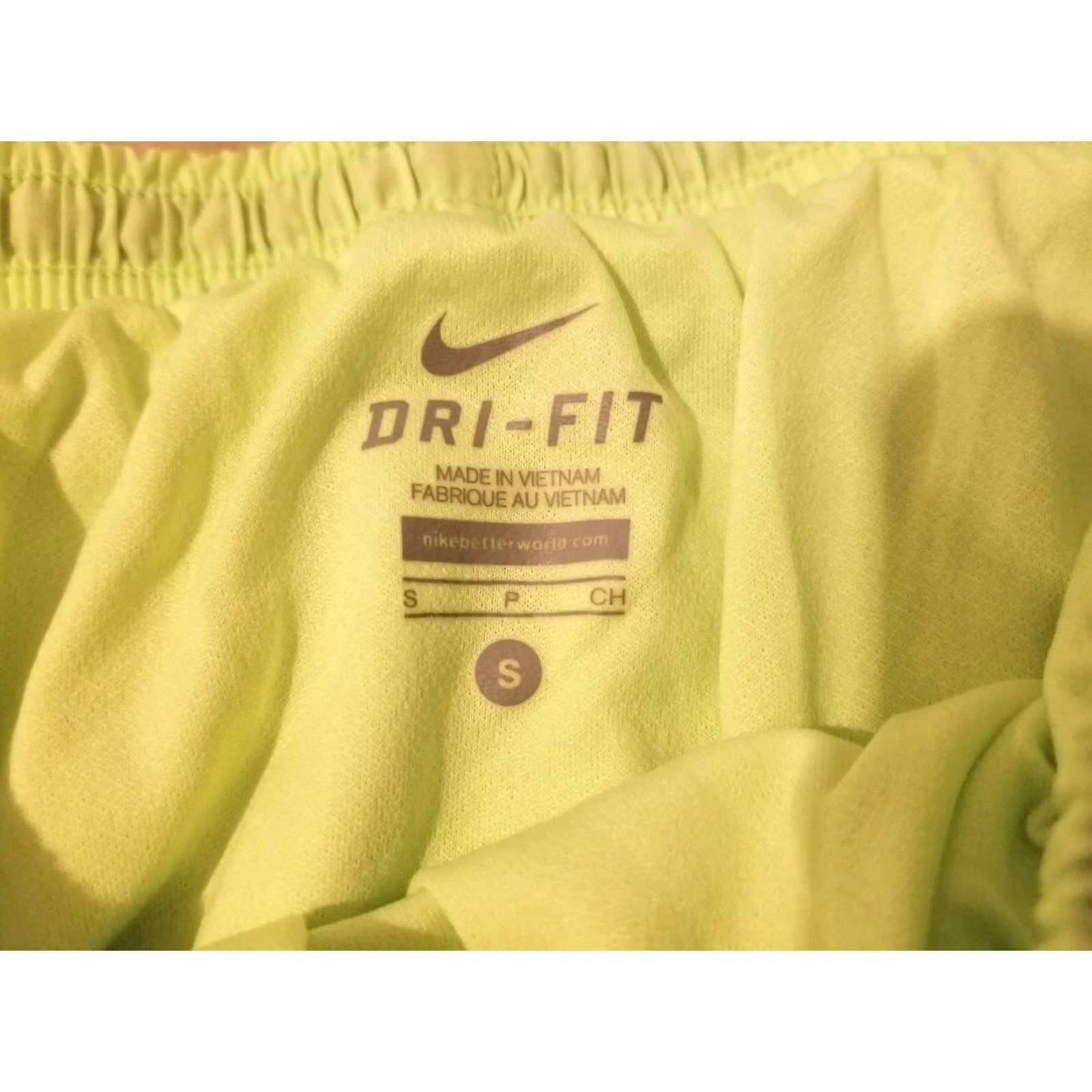 Nike Nike Womens Shorts S Small Yellow Athletic Gym Workout Size 28" / US 6 / IT 42 - 3 Thumbnail