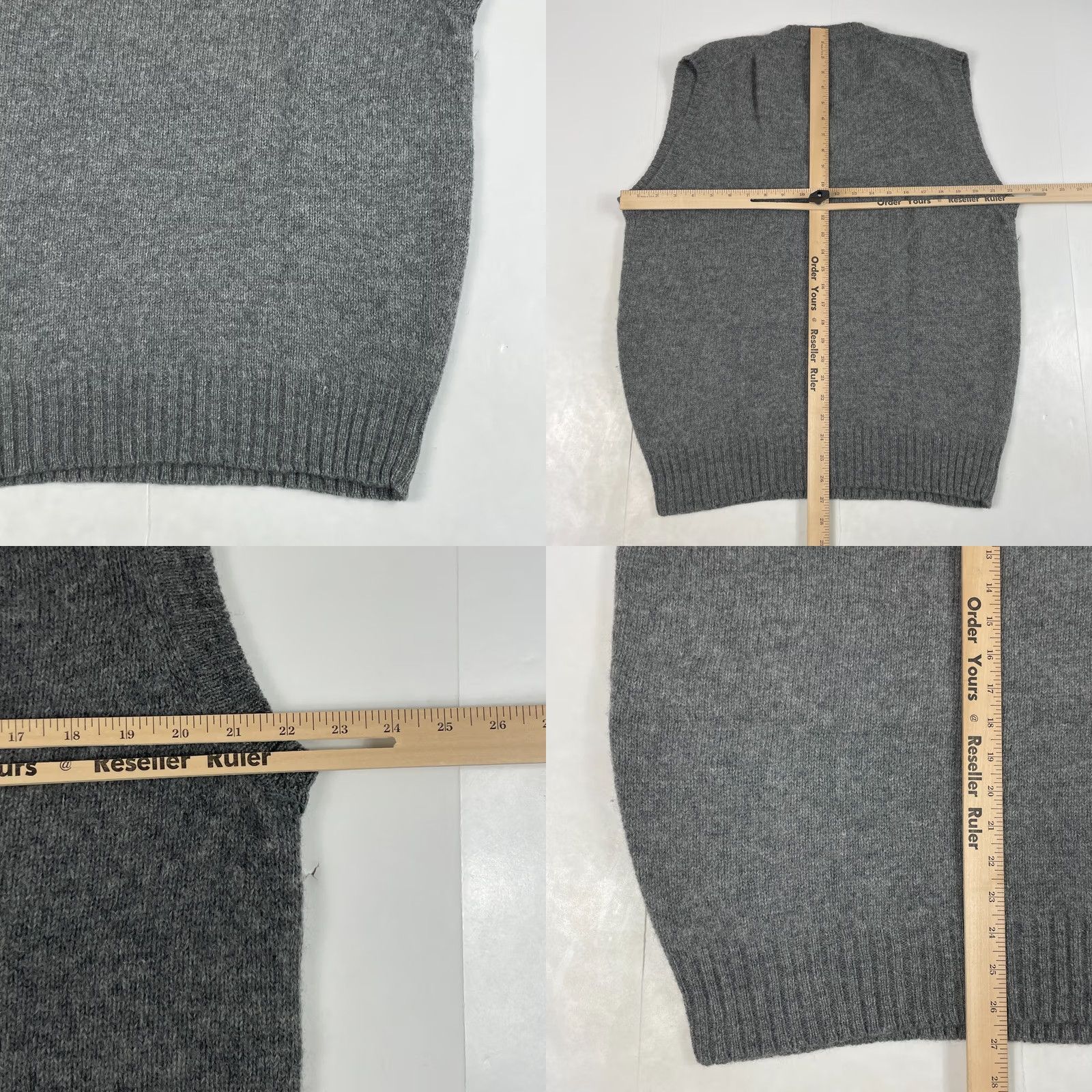 Vintage VINTAGE Elder Beerman Sweater Vest Mens Large Gray Shetland Wool V Neck Golfing Size US L / EU 52-54 / 3 - 8 Thumbnail