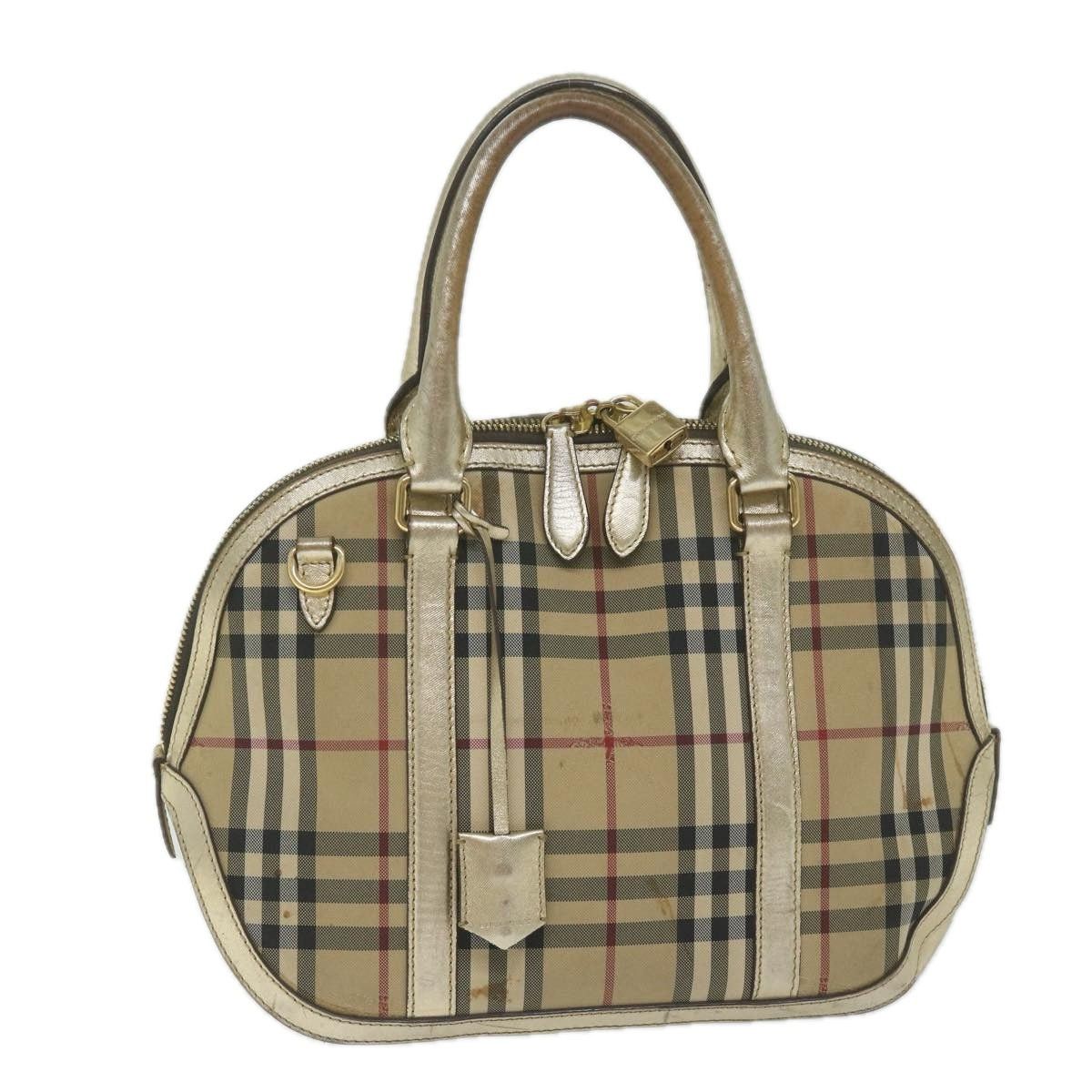 Burberry Burberry Nova Check Hand Bag Nylon Canvas Beige Size ONE SIZE - 1 Thumbnail