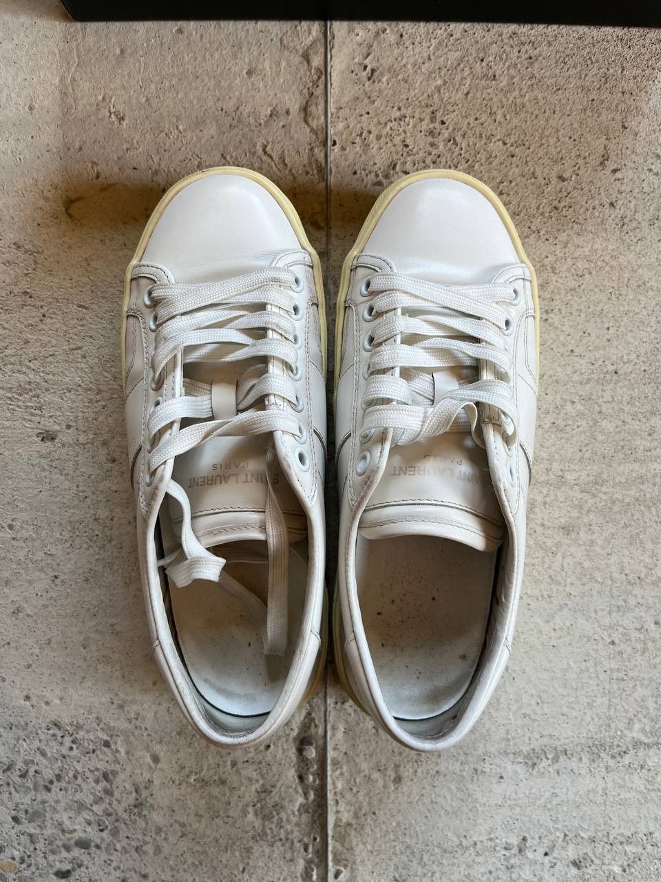 Hedi Slimane × Saint Laurent Paris Saint Laurent SL/39 Platform Leather Court Shoes Size US 6 / IT 36 - 4 Thumbnail