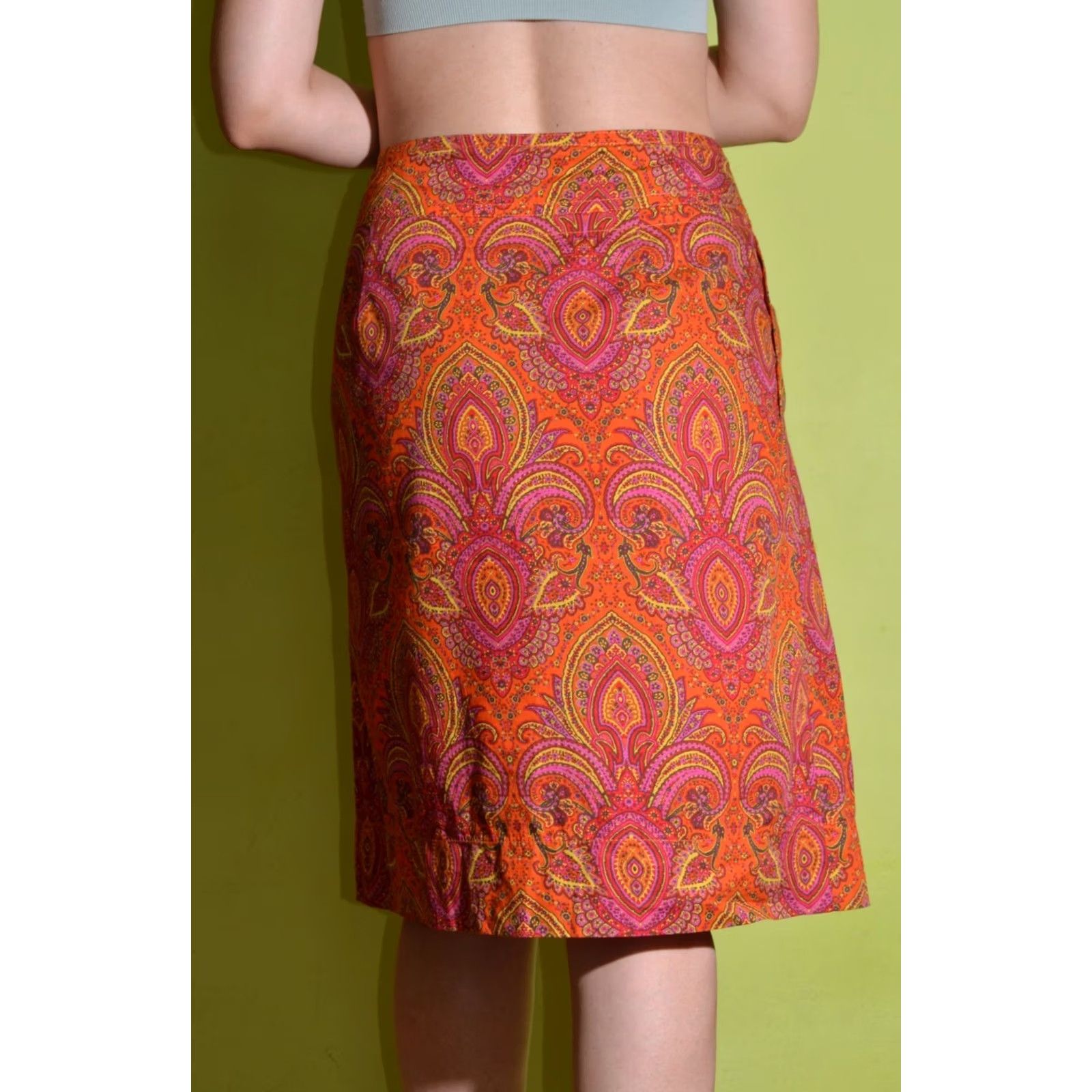 Bogner Bogner Skirt A-Line Womens Size 40 Multicoloured Cotton Knee Length Casual Size 27" / US 4 / IT 40 - 3 Thumbnail