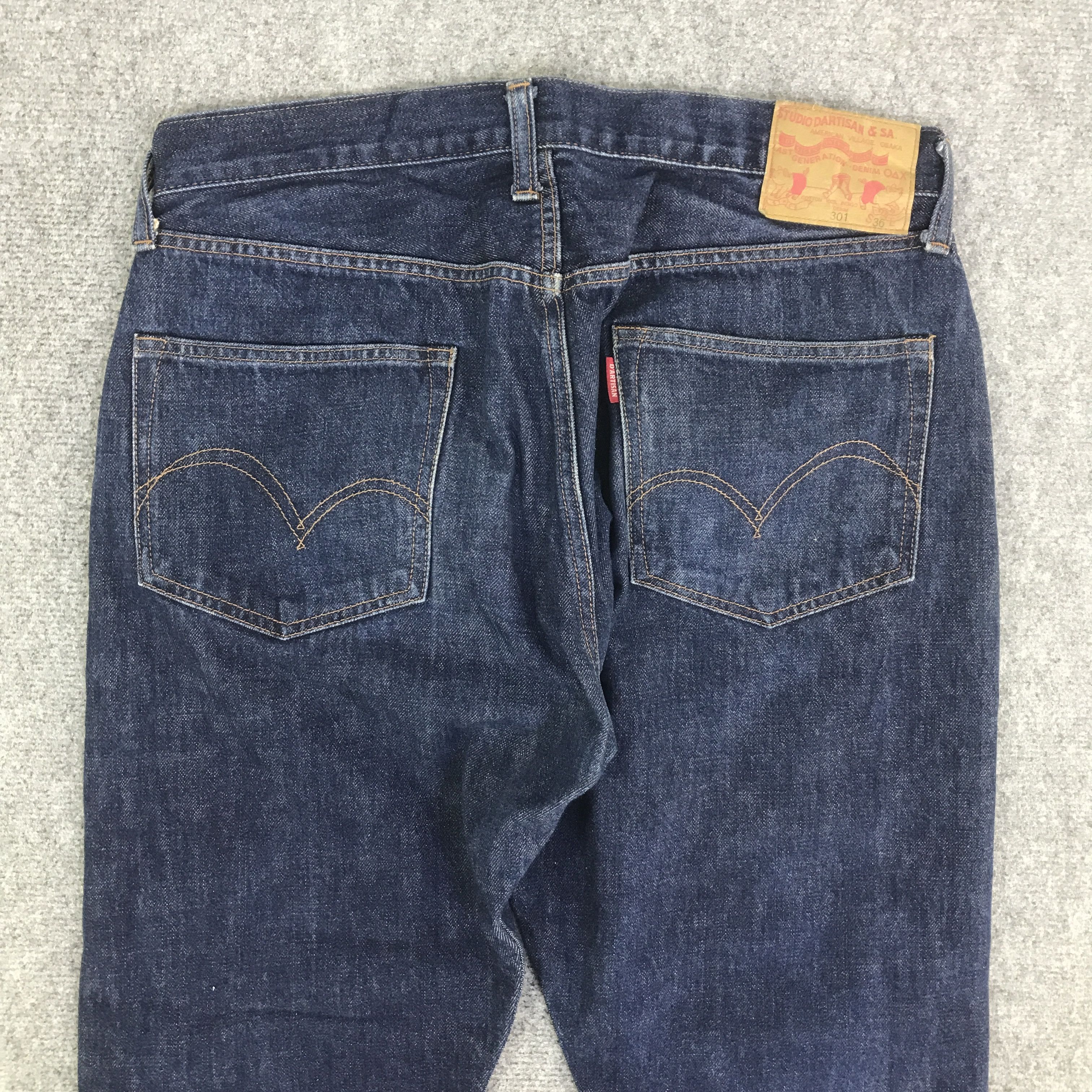 Studio D'Artisan STUDIO D'ARTISAN BLUE DENIM RED LINE DENIM PANTS K130B4 Size US 33 - 5 Thumbnail