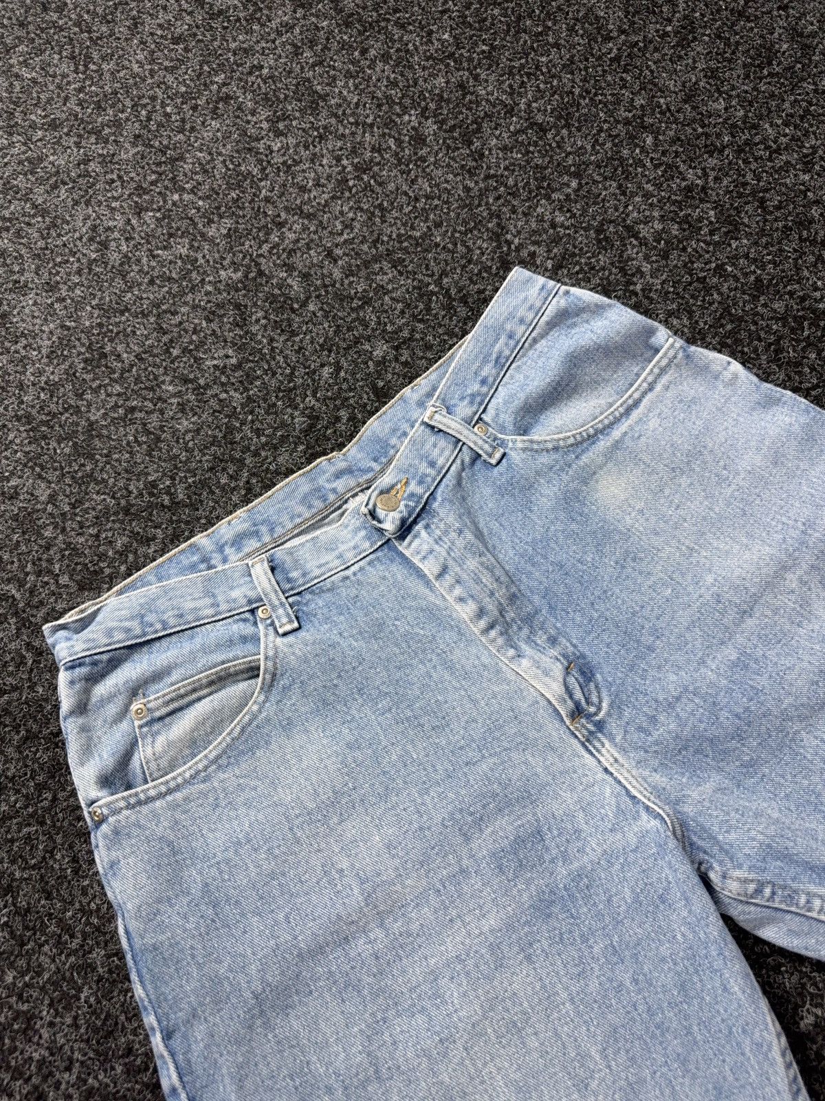Wrangler 90s Wrangler Western USA Cowboy Light Wash Baggy Jeans Retro Size US 35 - 7 Thumbnail