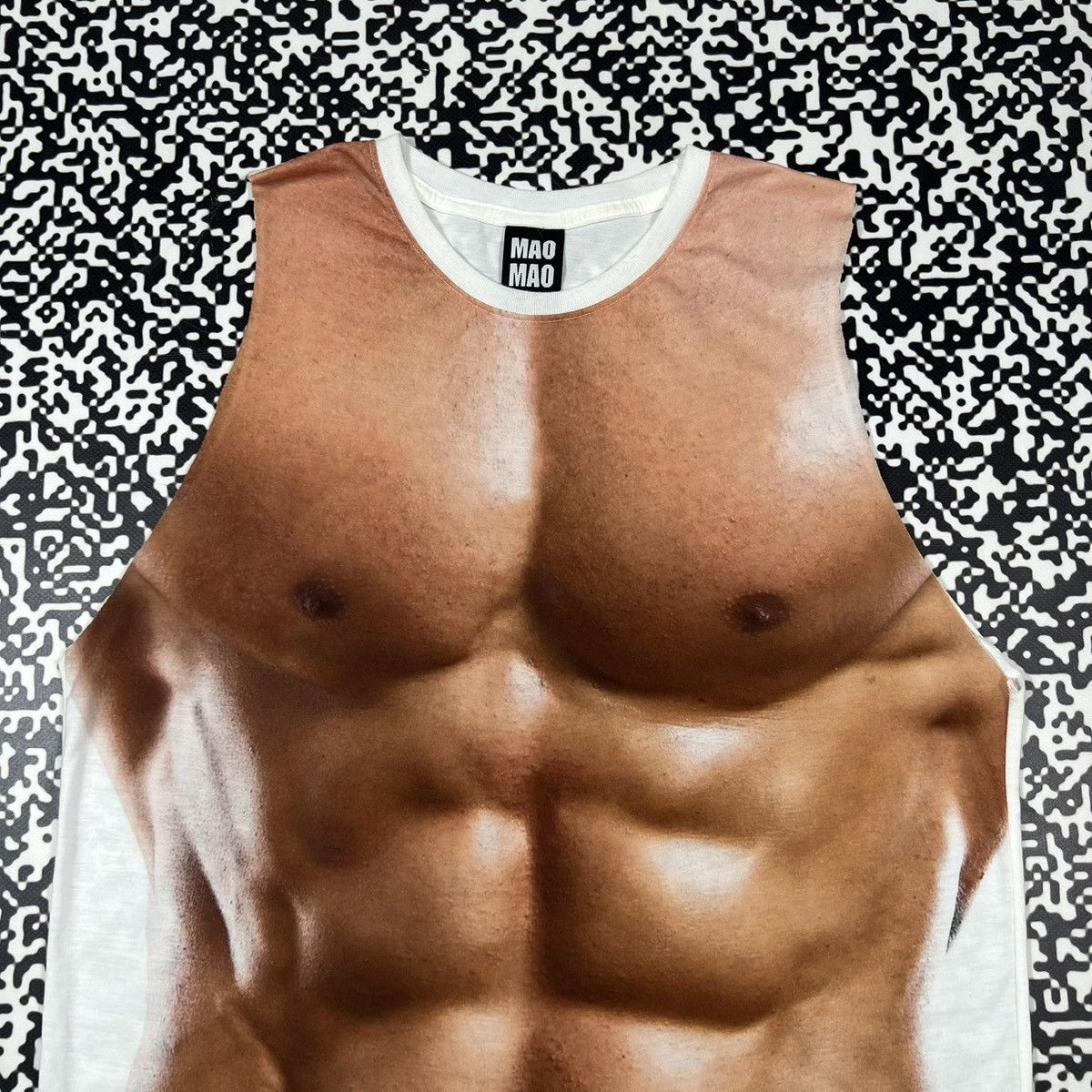 Japanese Brand GYM Body Print Humor Style Mao Mao Sleeveless Y2K Size US M / EU 48-50 / 2 - 5 Thumbnail