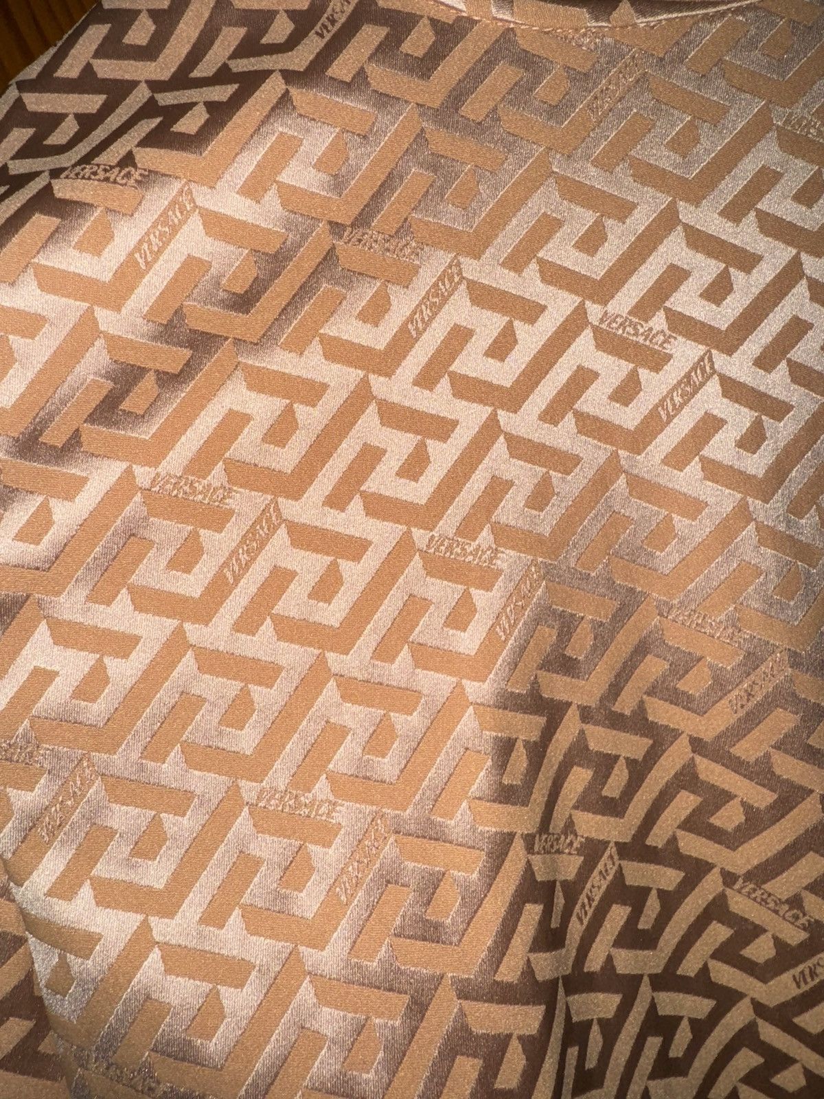 Versace Versace La Greca camel monogram bodysuit, size S Size S / US 4 / IT 40 - 3 Thumbnail
