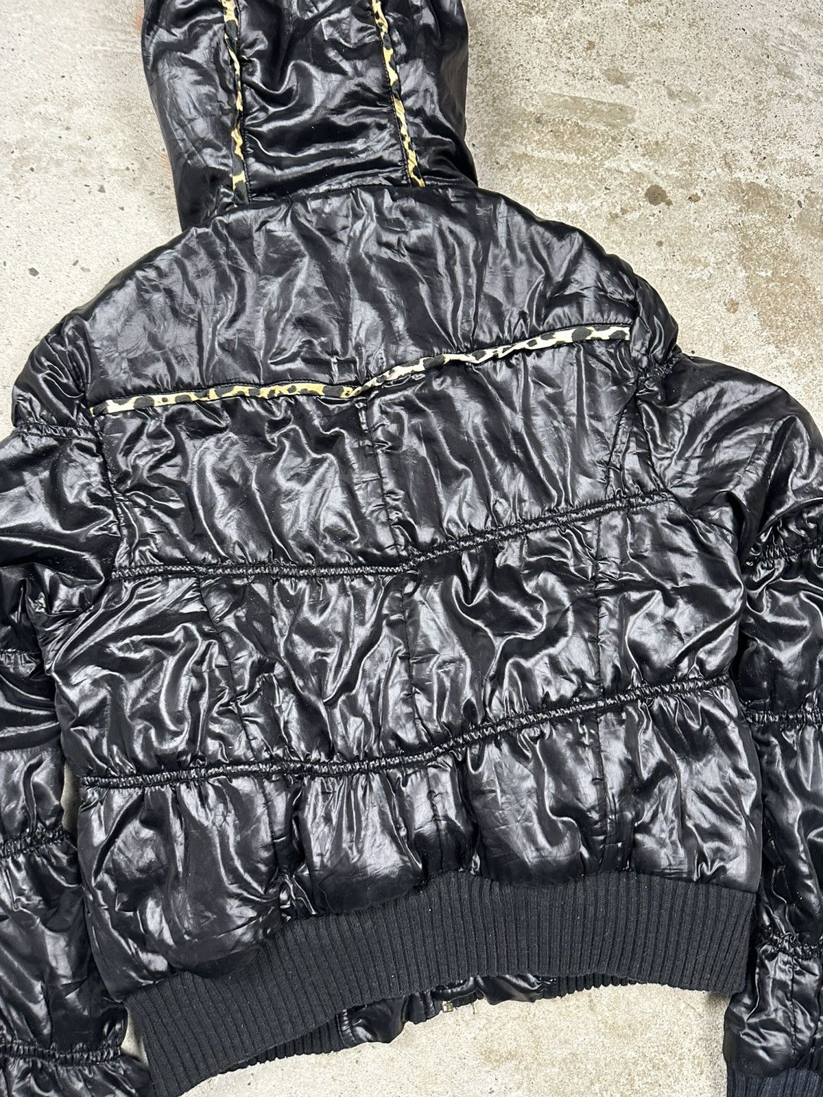 Roberto Cavalli × Vintage Vintage Y2K Roberto Cavalli Faux Fur Black Hooded Bomber Size US S / EU 44-46 / 1 - 13 Thumbnail