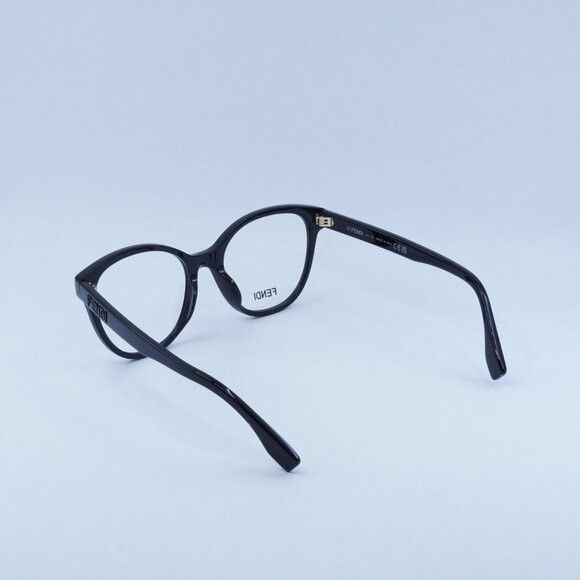 Fendi Fendi FE50024I 001 Eyeglasses Shiny Black 52mm Cat Eye Frame Size ONE SIZE - 10 Thumbnail
