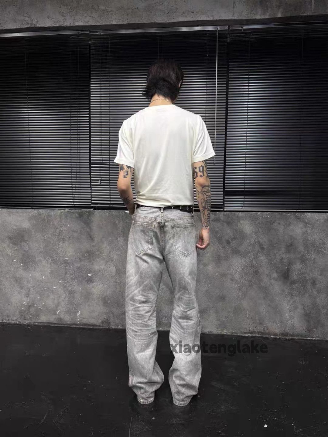 Vintage Custom washed faded punk grunge paint stain yuppie jeans Size US 28 / EU 44 - 4 Thumbnail