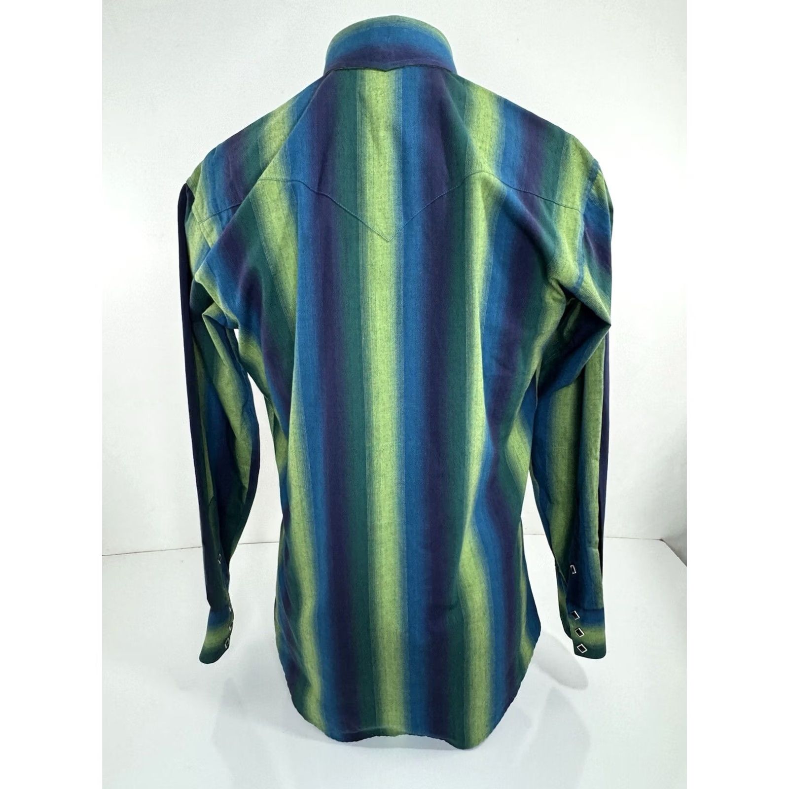 Vintage BROOKS & DUNN Western SQUARE SNAP Striped Mens M Shirt - EXCELLENT Size US M / EU 48-50 / 2 - 4 Thumbnail