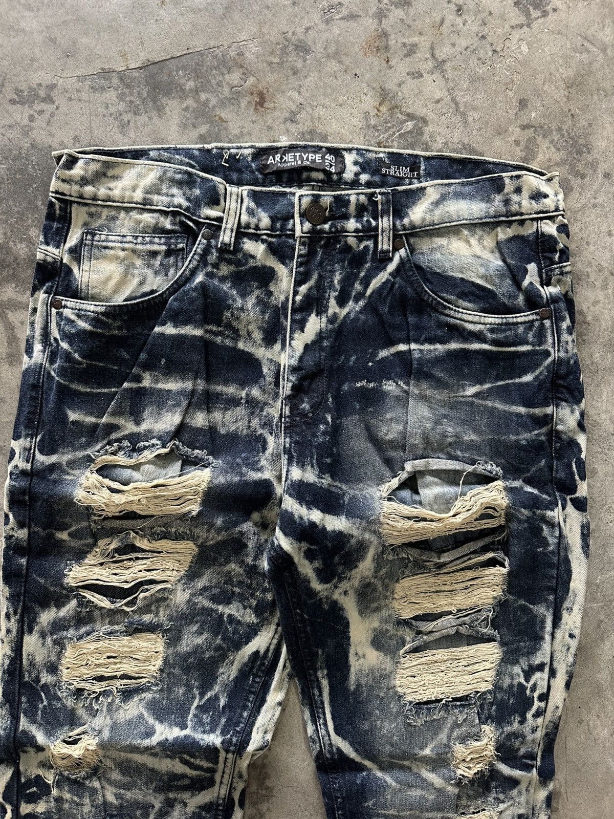 Tornado Mart Arketype Distress Jeans Size US 38 / EU 54 - 2 Thumbnail