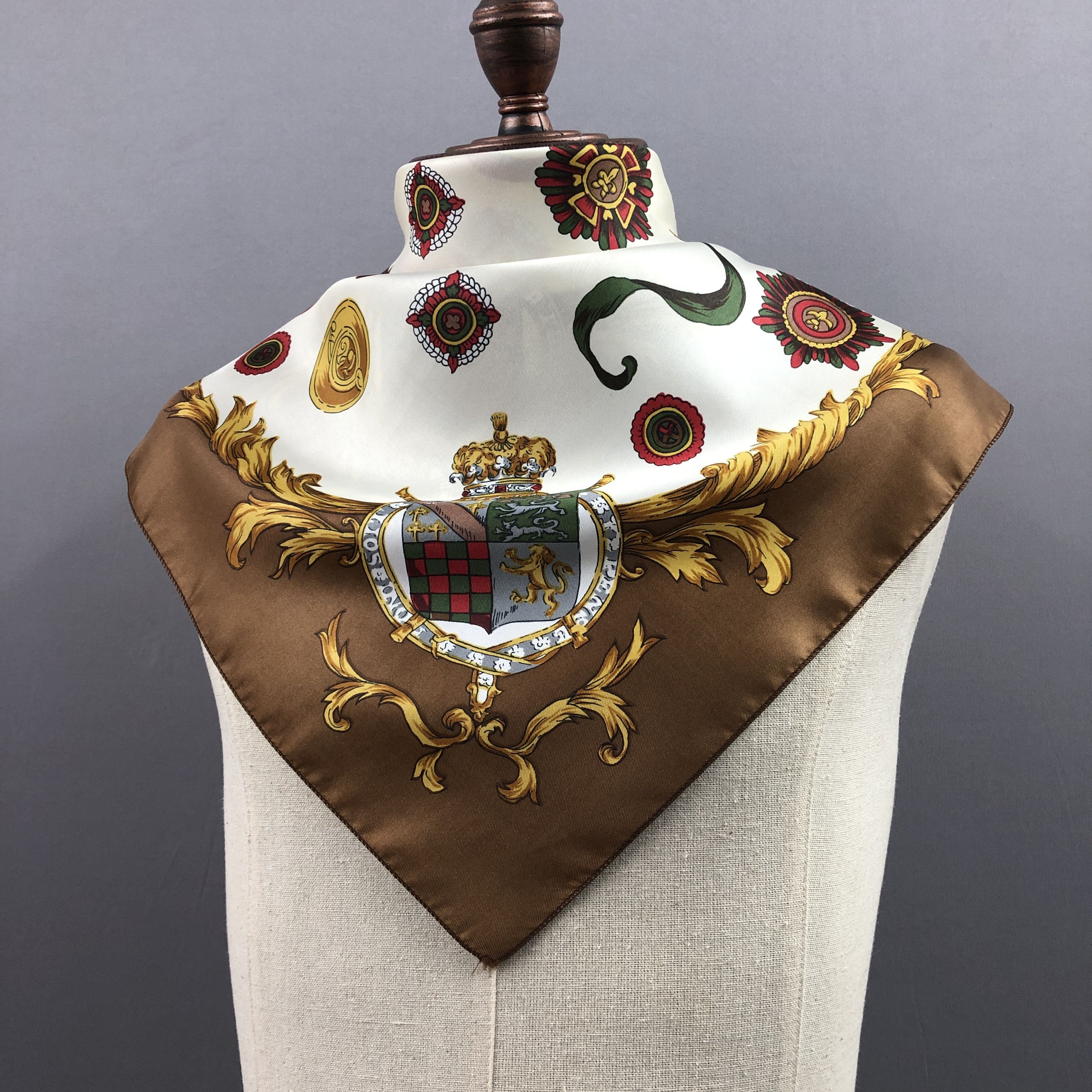Japanese Brand Vintage Nautical SILK Scarf Twill Stole Wraps Scarves Size ONE SIZE - 2 Thumbnail