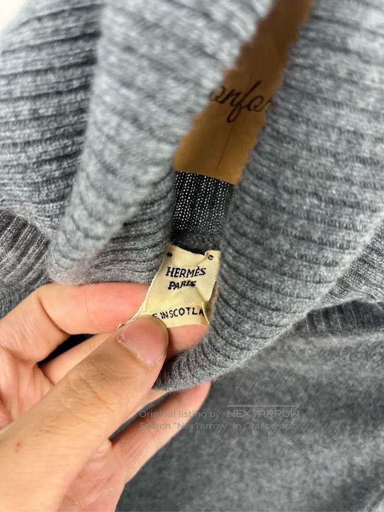 Hermes Hermes Dark Gray Sleeveless High Neck Knit Sweater Size XS / US 0-2 / IT 36-38 - 3 Thumbnail