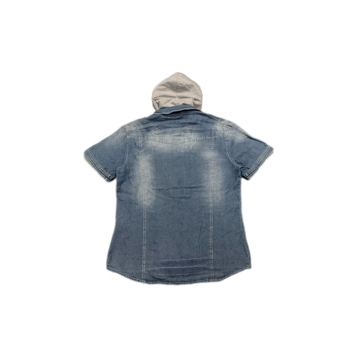 Hysteric Glamour × If Six Was Nine × Japanese Brand 🔥 Sick Y2K In The Attic Doible Layer Denim Hooded Shirt Lgb Size US L / EU 52-54 / 3 - 7 Thumbnail