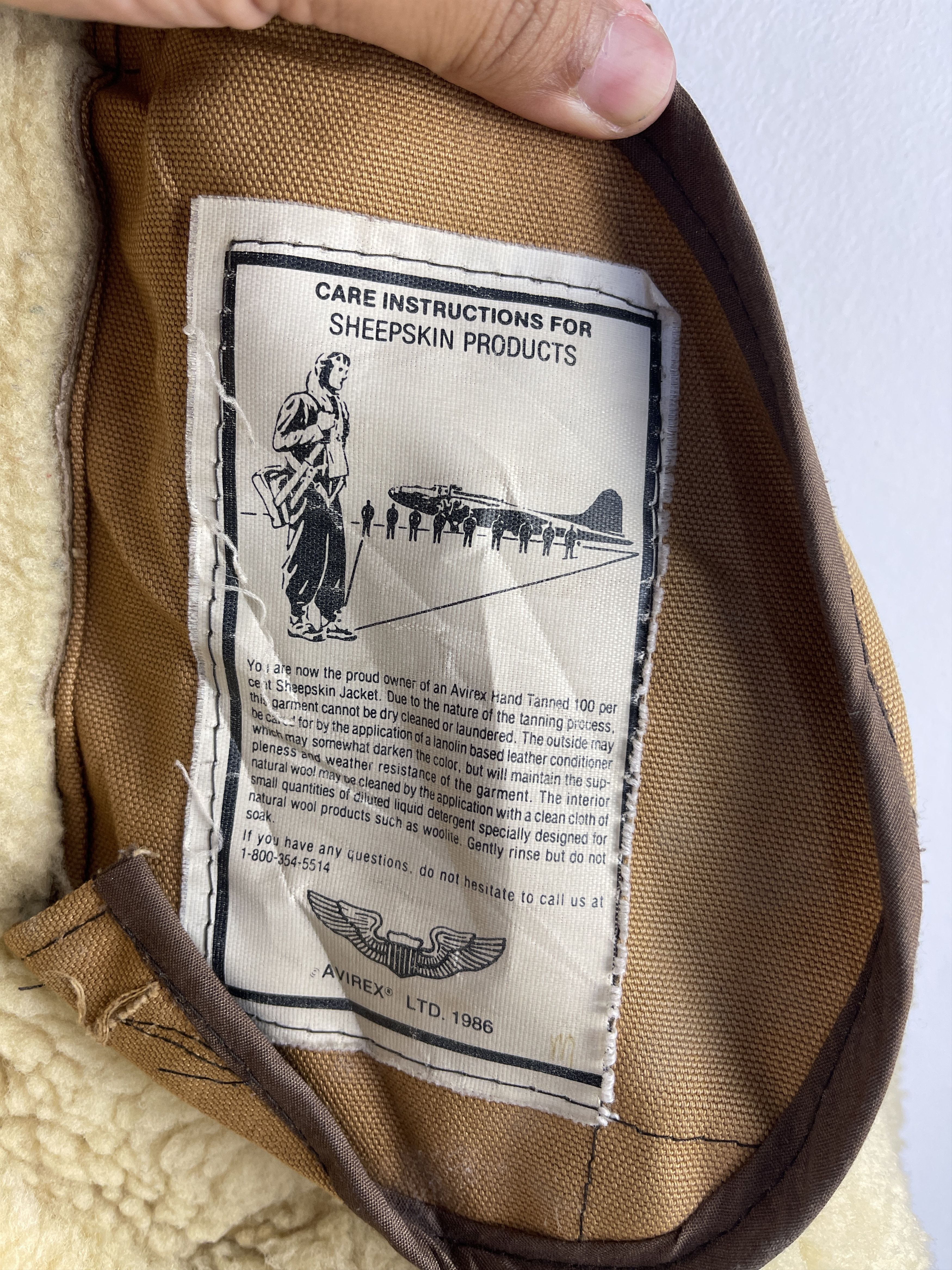 Avirex Vintage Avirex B 3 U.S Army Air Force Sheepskin Jacket Size US S / EU 44-46 / 1 - 14 Thumbnail