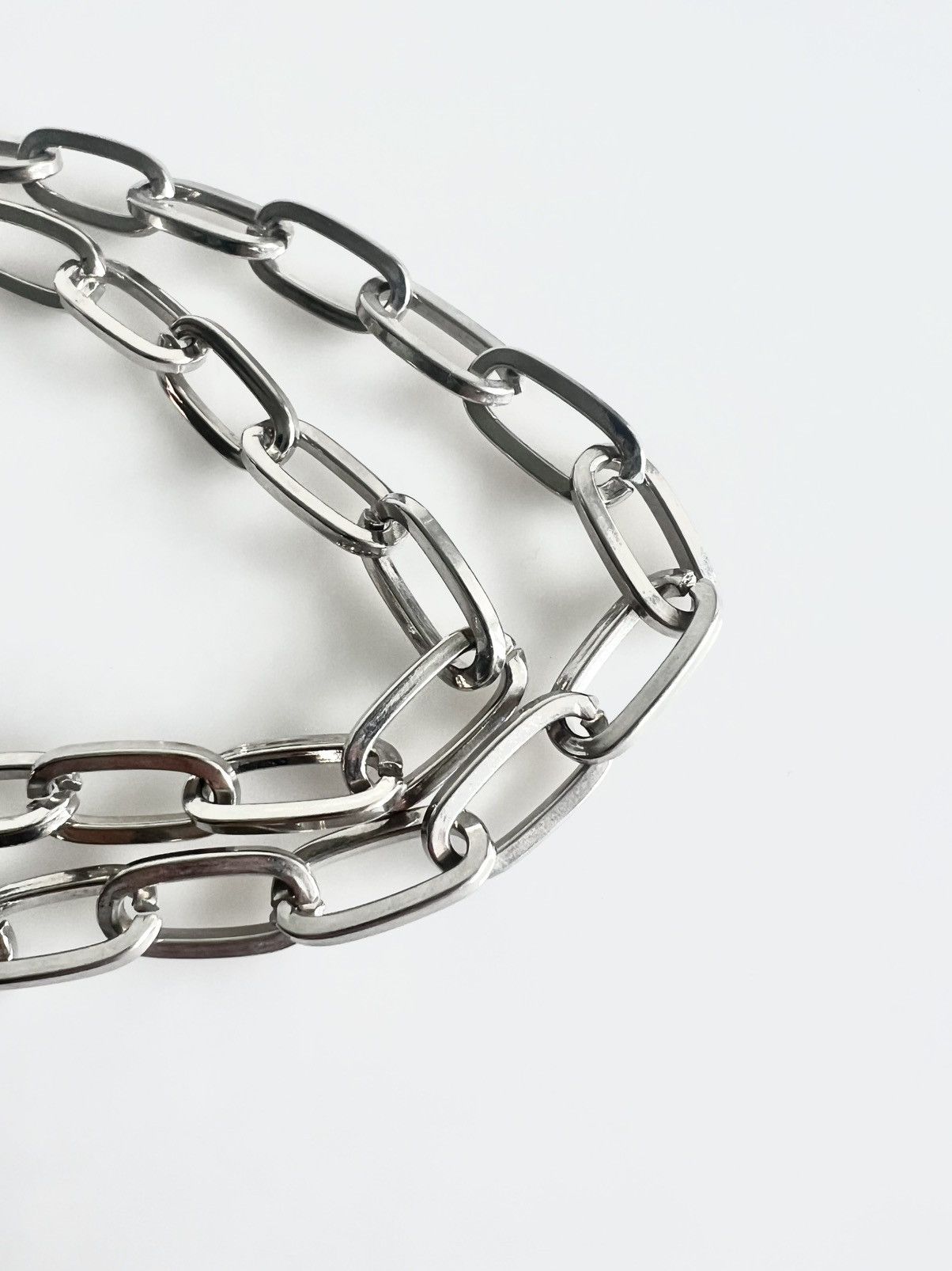 Yohji Yamamoto Yohji Yamamoto - Silver Long Chain Necklace Size ONE SIZE - 2 Thumbnail
