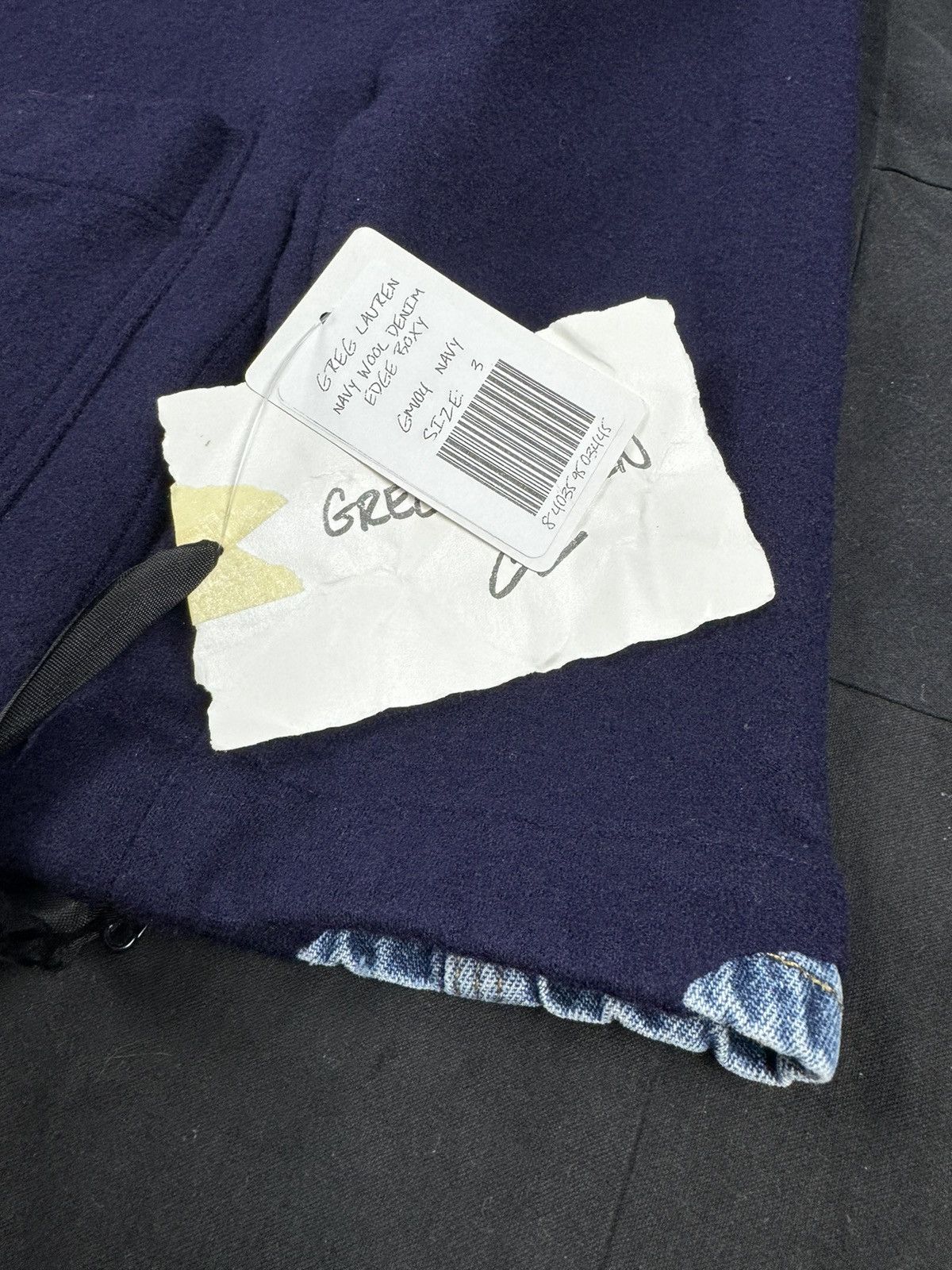 Greg Lauren Navy Denim Edged Boxy Size US L / EU 52-54 / 3 - 6 Thumbnail