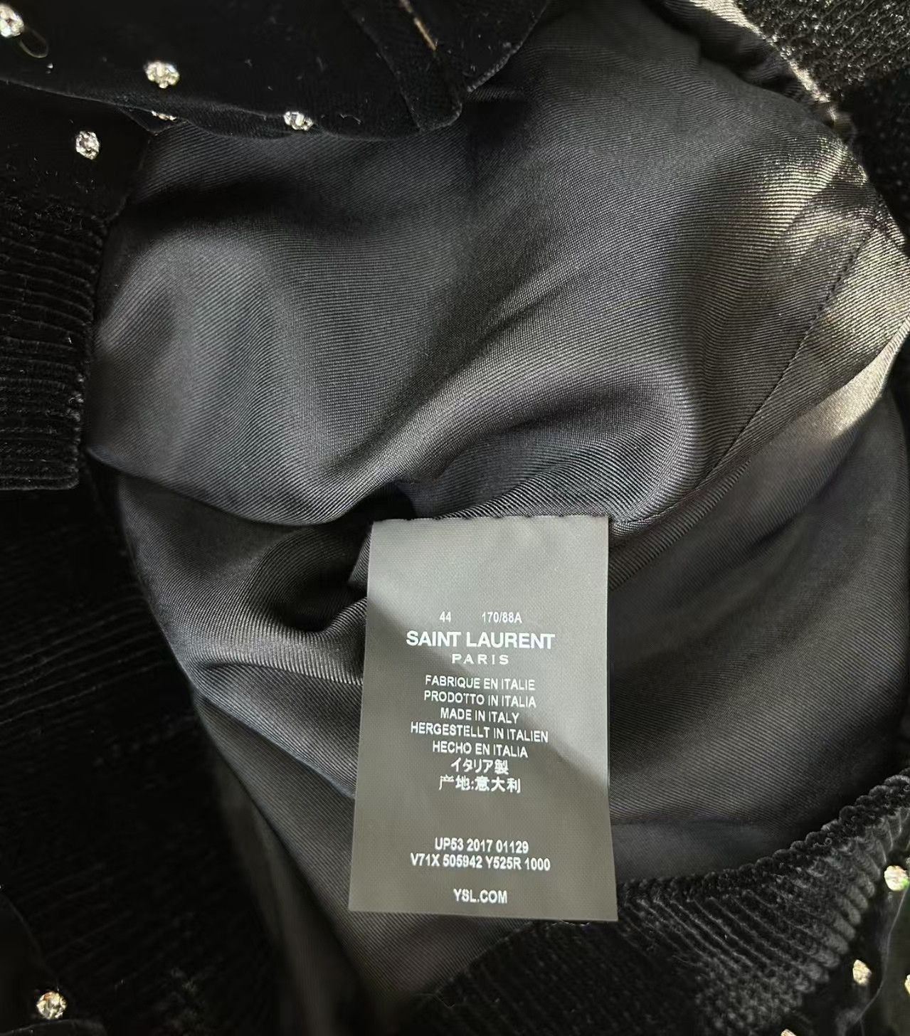 Saint Laurent Paris Saint Laurent Black Velvet Jacket Size 44 Size US S / EU 44-46 / 1 - 5 Thumbnail