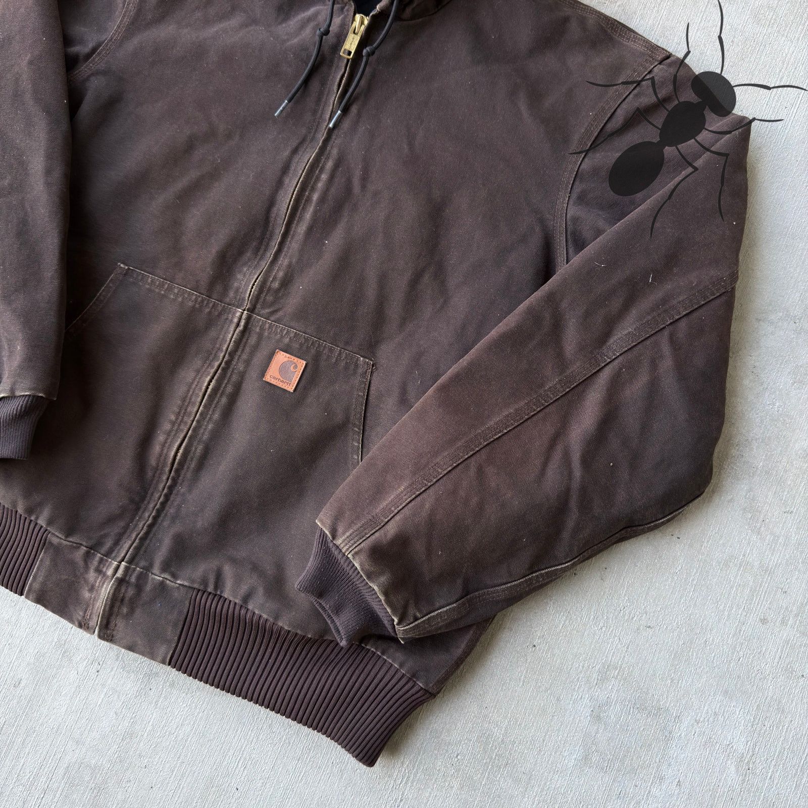 Carhartt × Vintage Carhartt DKB brown hooded work wear jacket Size US L / EU 52-54 / 3 - 4 Thumbnail
