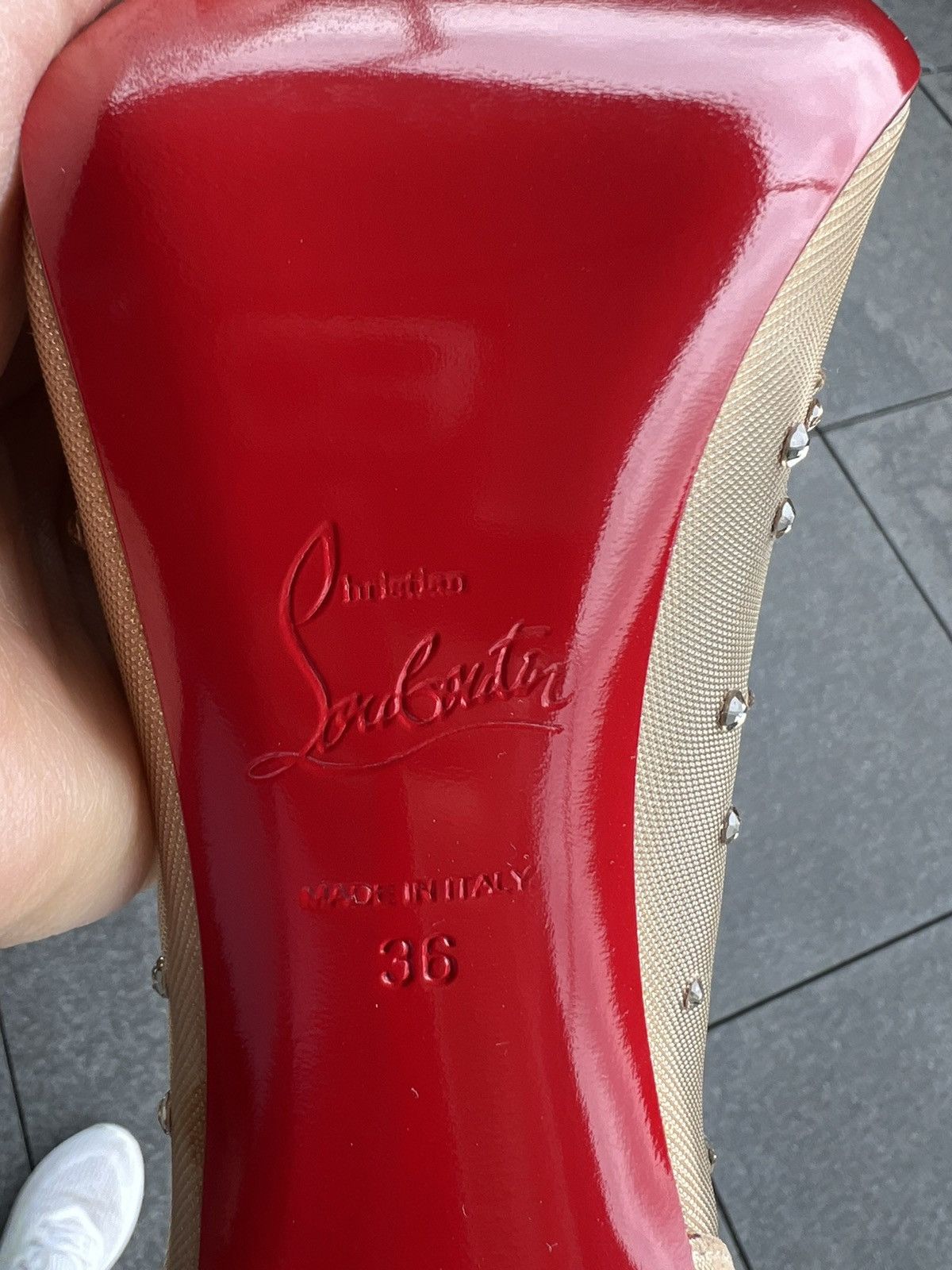 Christian Louboutin Christian Louboutin Follies Strass - Nude | Size 36 Size US 6 / IT 36 - 12 Thumbnail