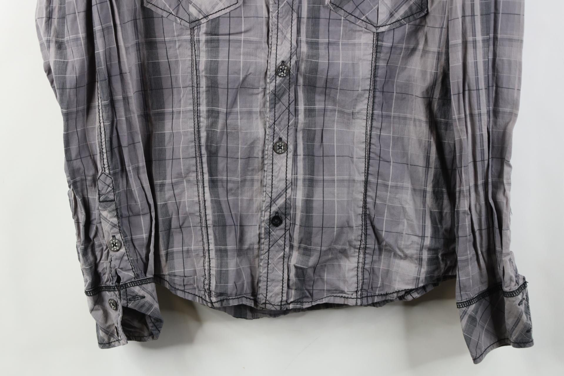 Vintage Buckle BKE Stretch Thick Stitch UFC MMA Button Shirt Plaid Size US M / EU 48-50 / 2 - 3 Thumbnail