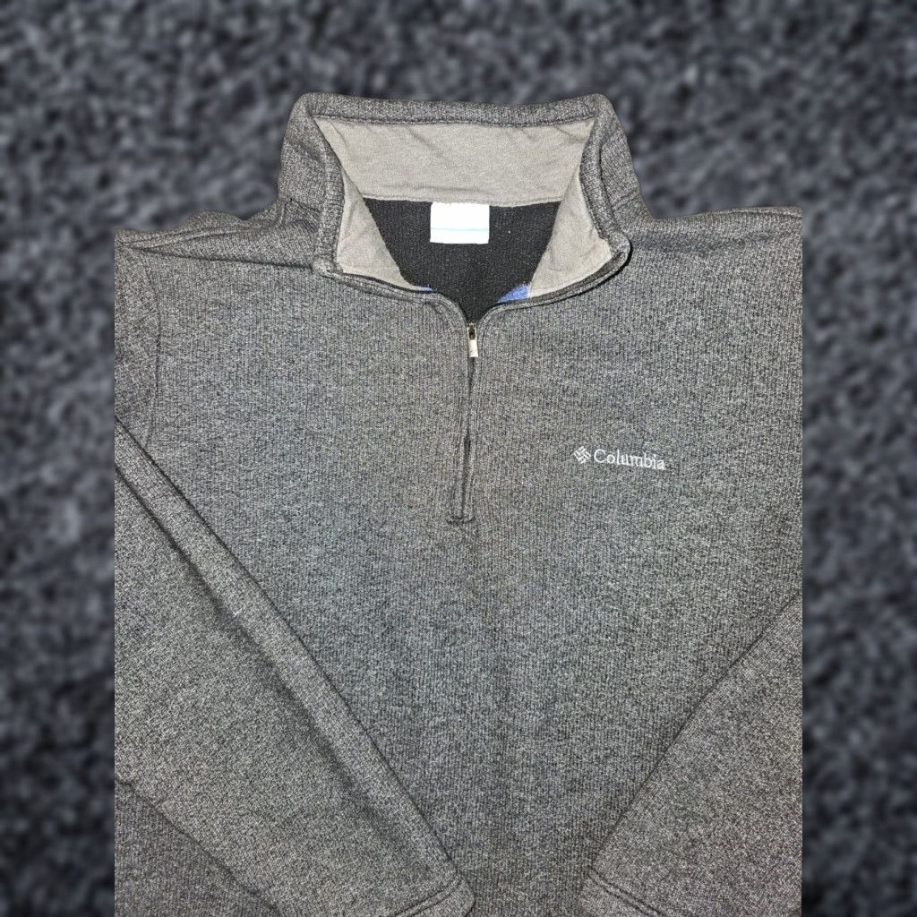 Vintage Columbia Sportswear Classic 1/4 Zip Pullover Mock Neck Sweatshirt Men XL Charcoal Gray 90s Outdoor Sports Mens Size US XL / EU 56 / 4 - 1 Thumbnail