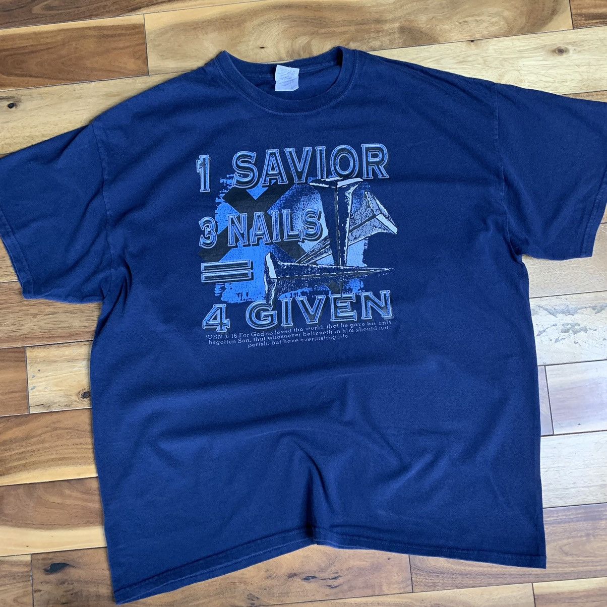 Gildan × Vintage Vintage Y2K Jesus Shirt Size US XL / EU 56 / 4 - 1 Thumbnail