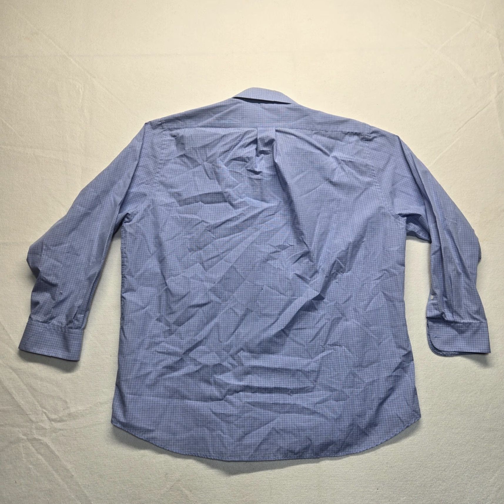 Alexander Julian Alexander Julian Shirt Check Blue 2XL Men Adult Long Sleeve Button-Up Collared Colourful Classic Business Casual Travel Cotton Size US XXL / EU 58 / 5 - 7 Thumbnail