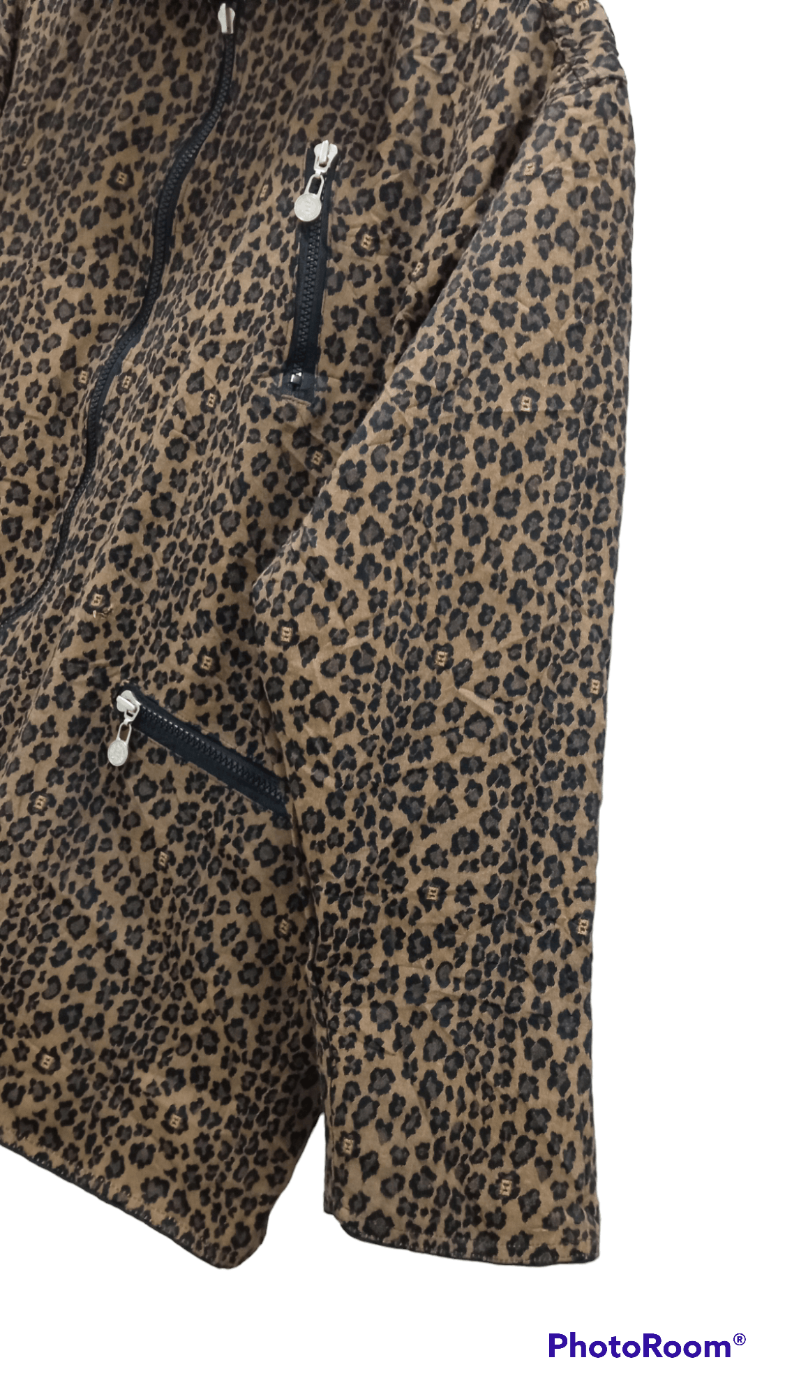 Fendi × Vintage 🔥🔥Vtg Fendi Leopard Big Logo Spellout Reversible Jacket Size US L / EU 52-54 / 3 - 11 Thumbnail