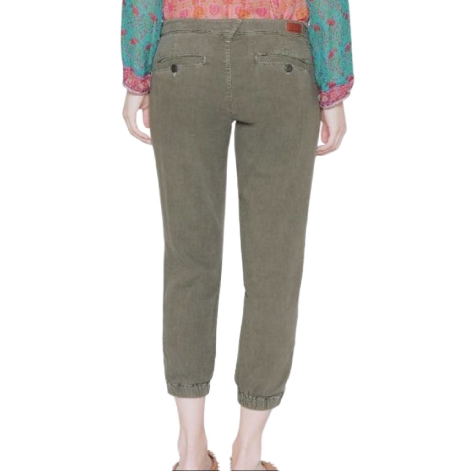 Joie Joie Military Green Dolorita Midi Linen Ankle Zip Pants 30 Size 30" / US 8 / IT 44 - 2 Thumbnail