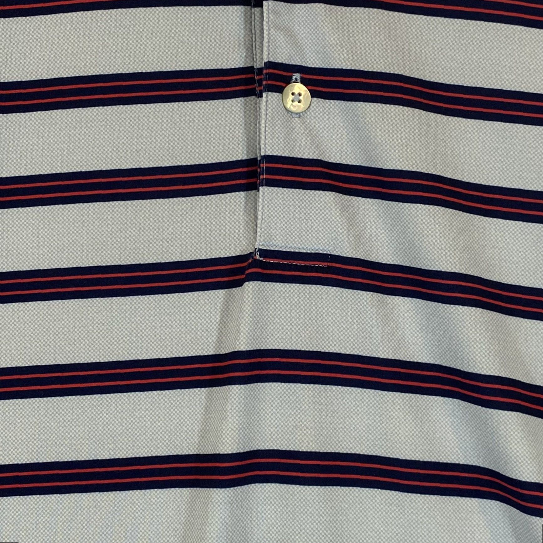 Vintage VINTAGE Turtleson Polo Shirt Golf Mens Large Blue White Red Striped Performance Size US L / EU 52-54 / 3 - 6 Thumbnail